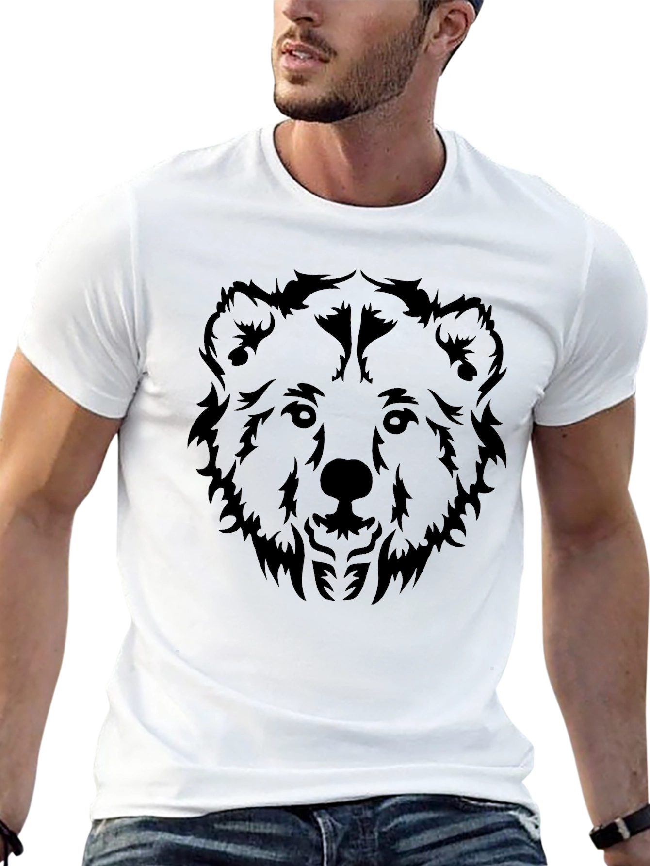 Bear Graphic Tee - Black T-Shirt