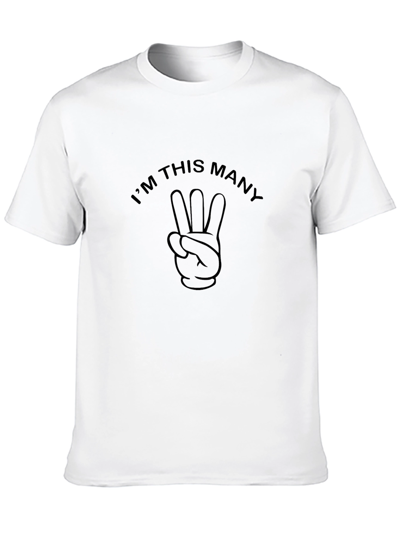Im This Many Three Birthday T-Shirt
