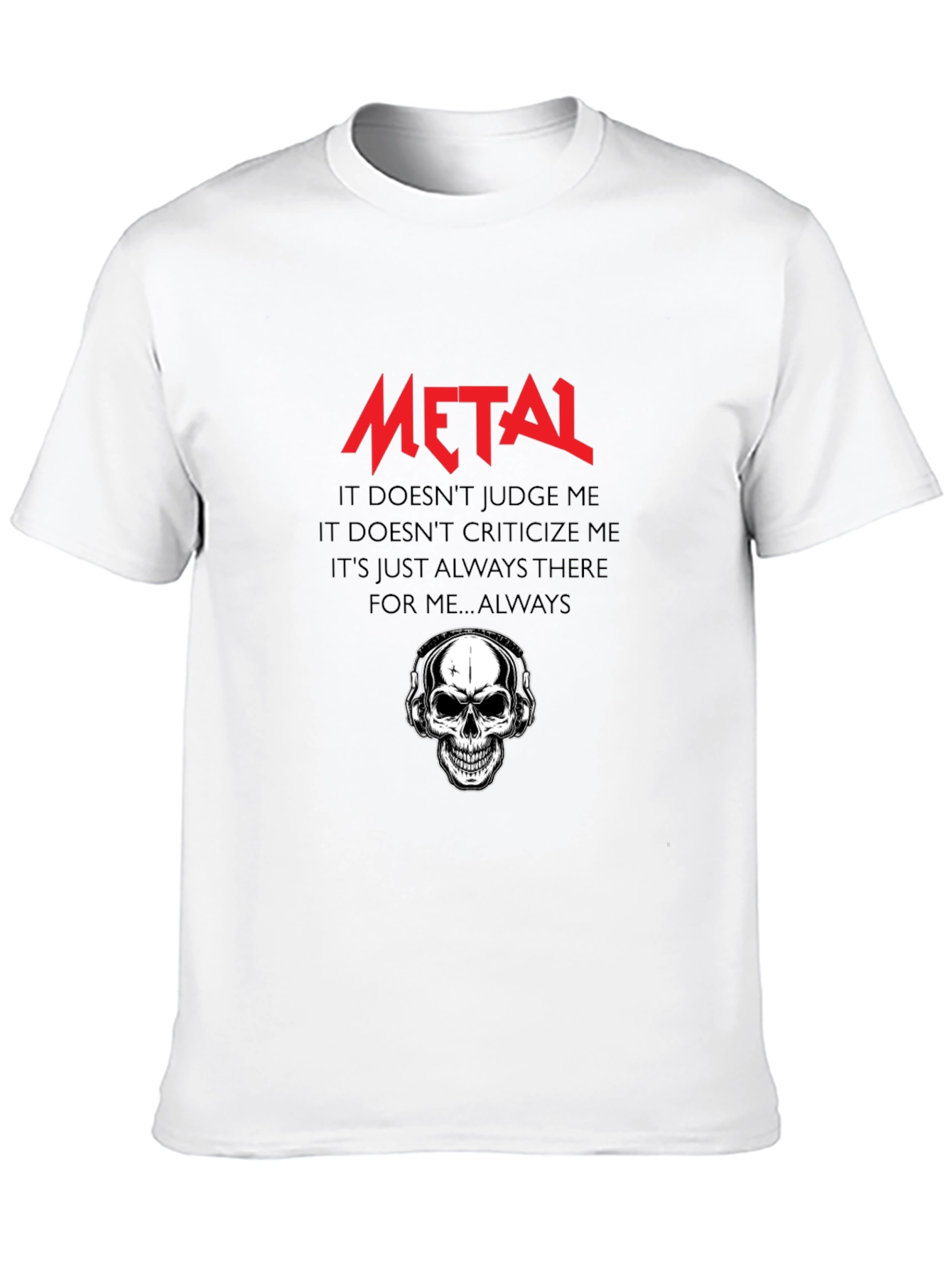 Metal Music T-Shirt with Skull Design