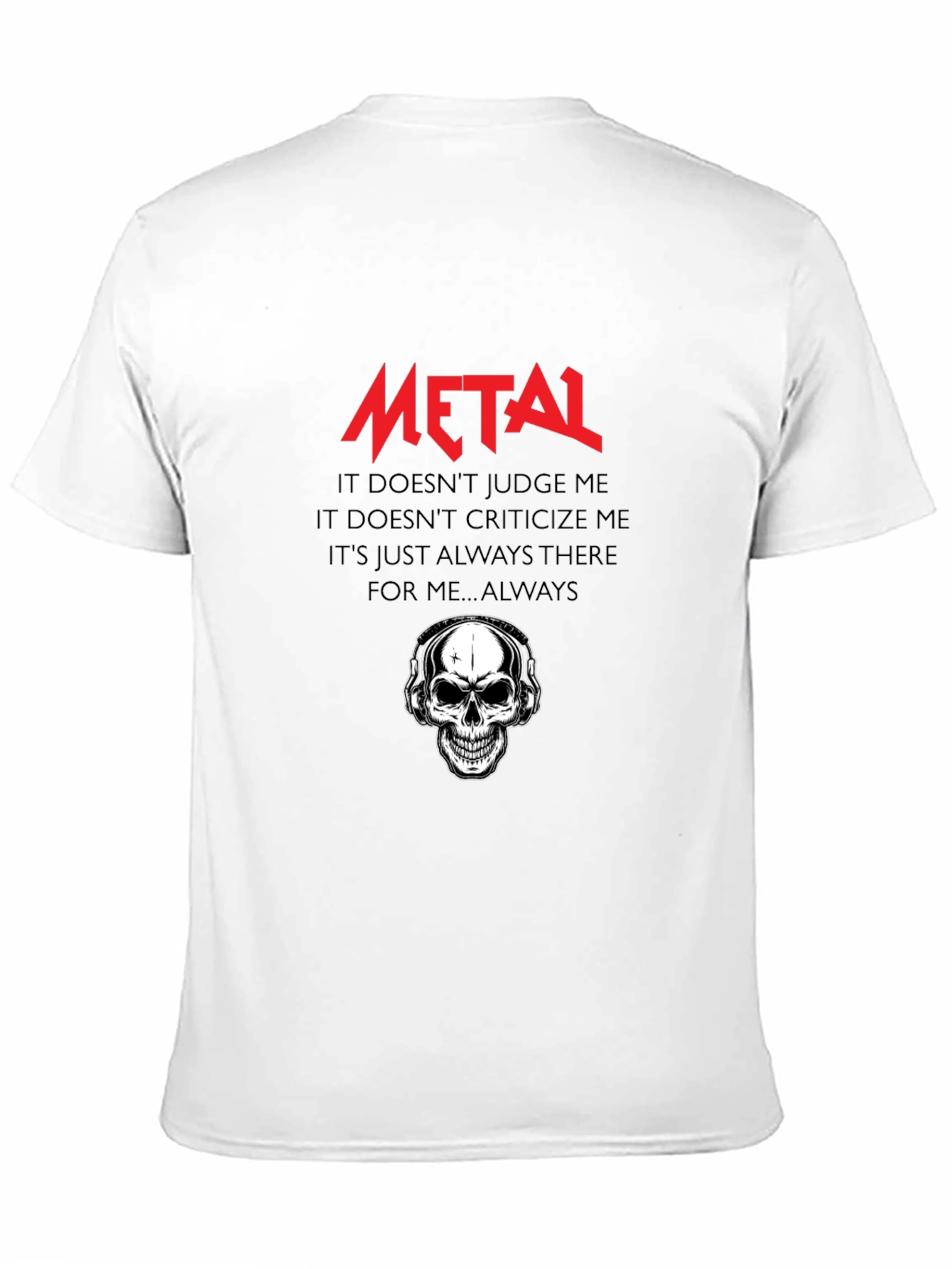 Metal Music T-Shirt with Skull Design