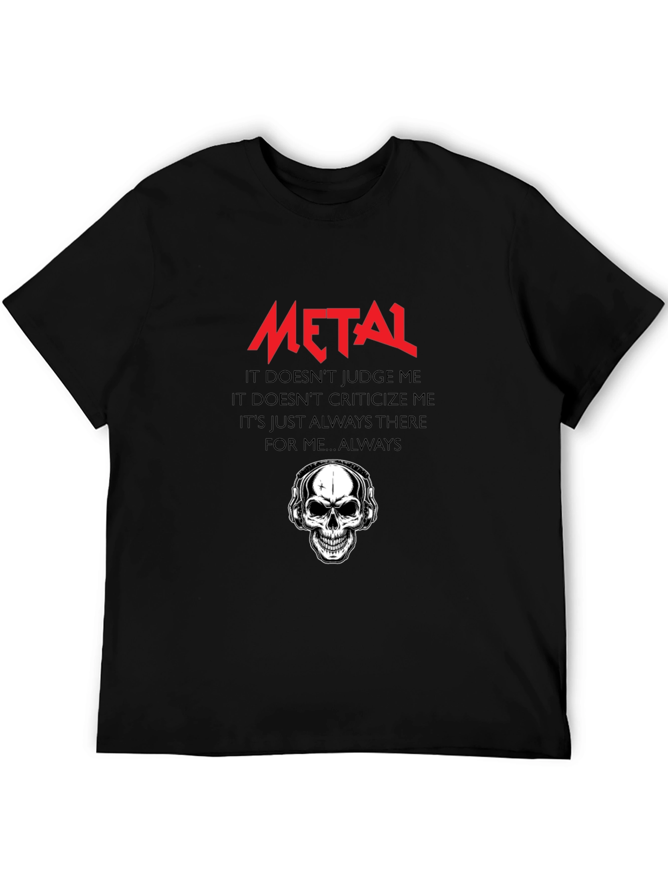Metal Music T-Shirt with Skull Design