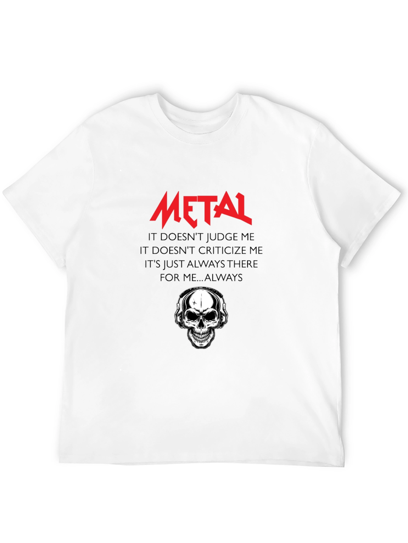 Metal Music T-Shirt with Skull Design