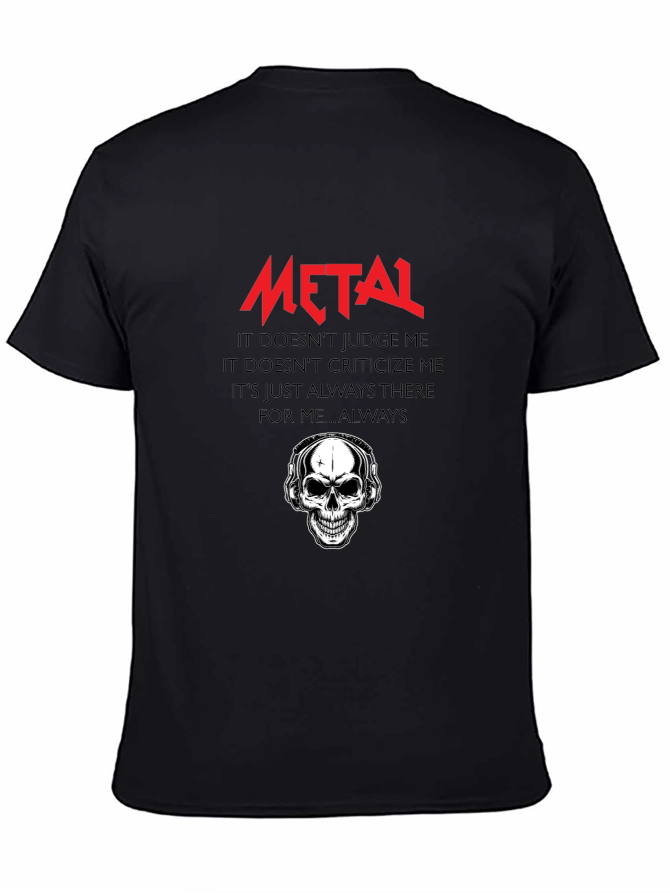 Metal Music T-Shirt with Skull Design