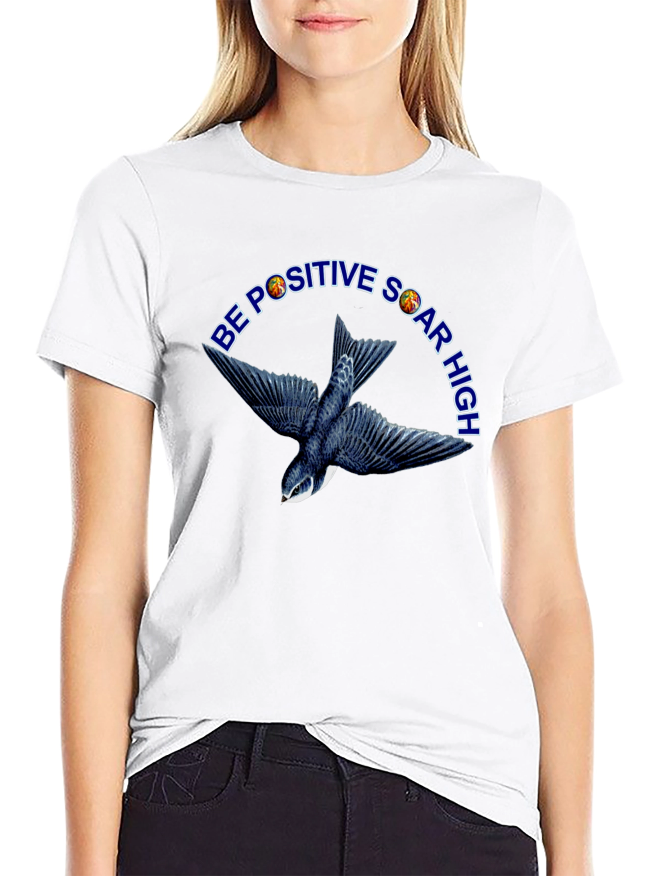 Be Positive Soar High Black T-Shirt