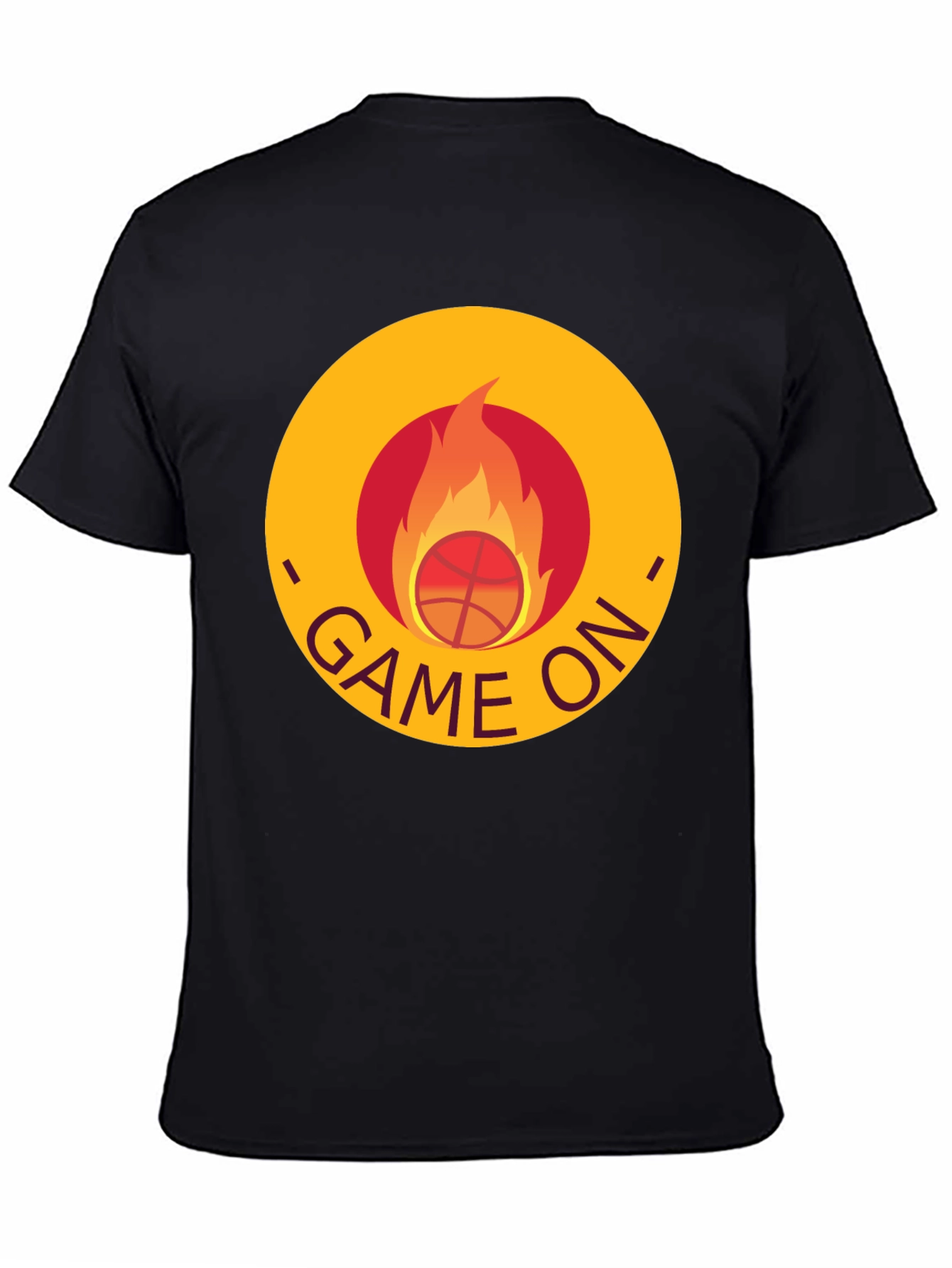 Game On Basketball Flame Graphic Tee