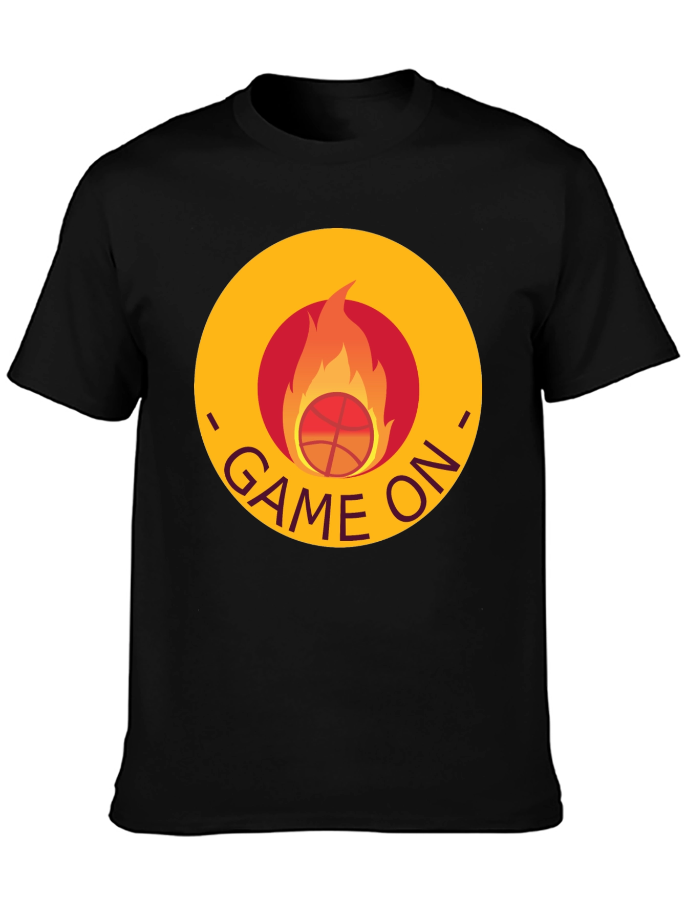 Game On Basketball Flame Graphic Tee
