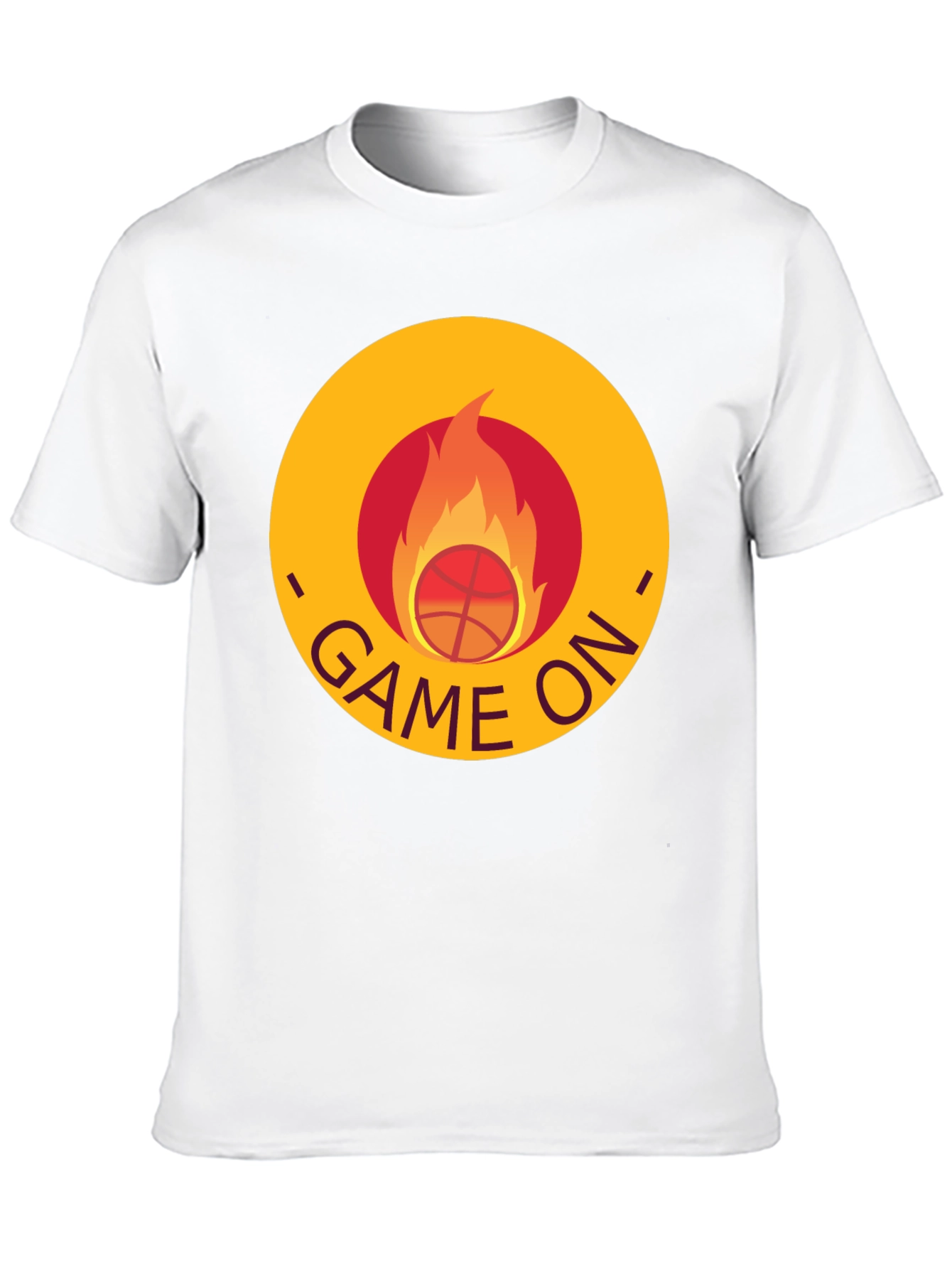 Game On Basketball Flame Graphic Tee