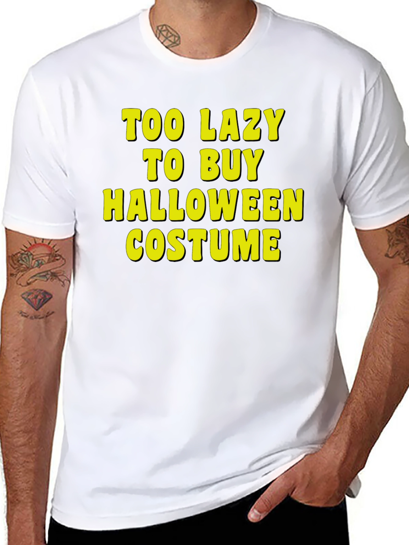 Lazy Halloween Costume Graphic Tee