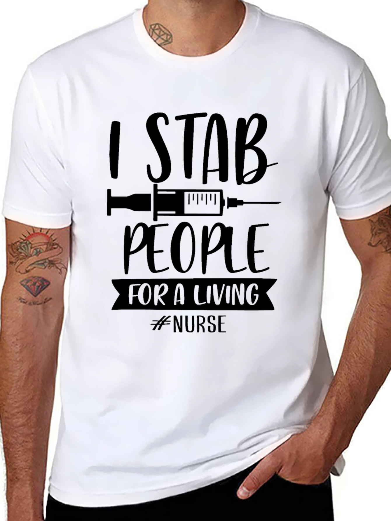 I Stab People for a Living Nurse T-Shirt