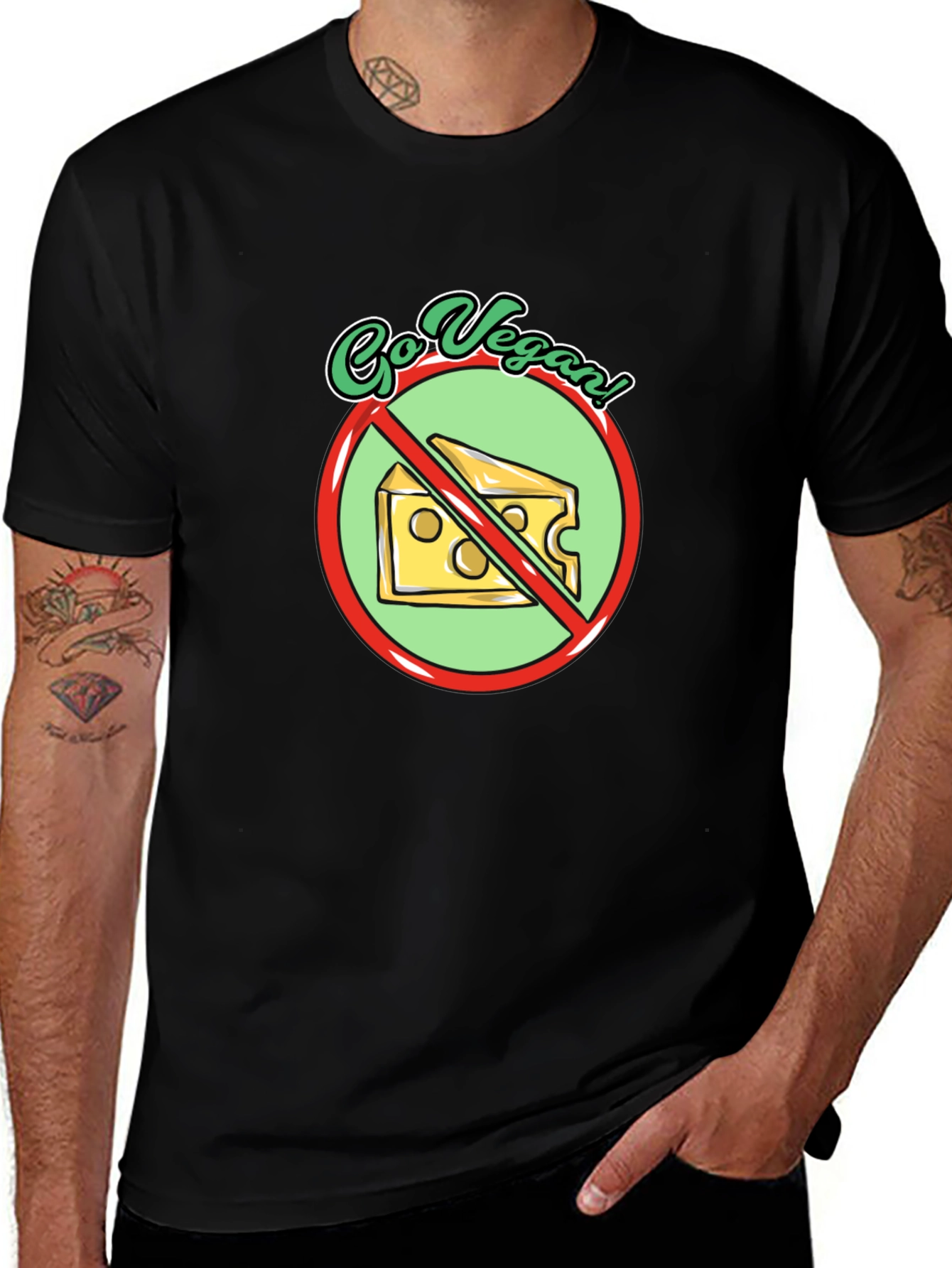 Go Vegan! Cheese Prohibition Graphic Tee