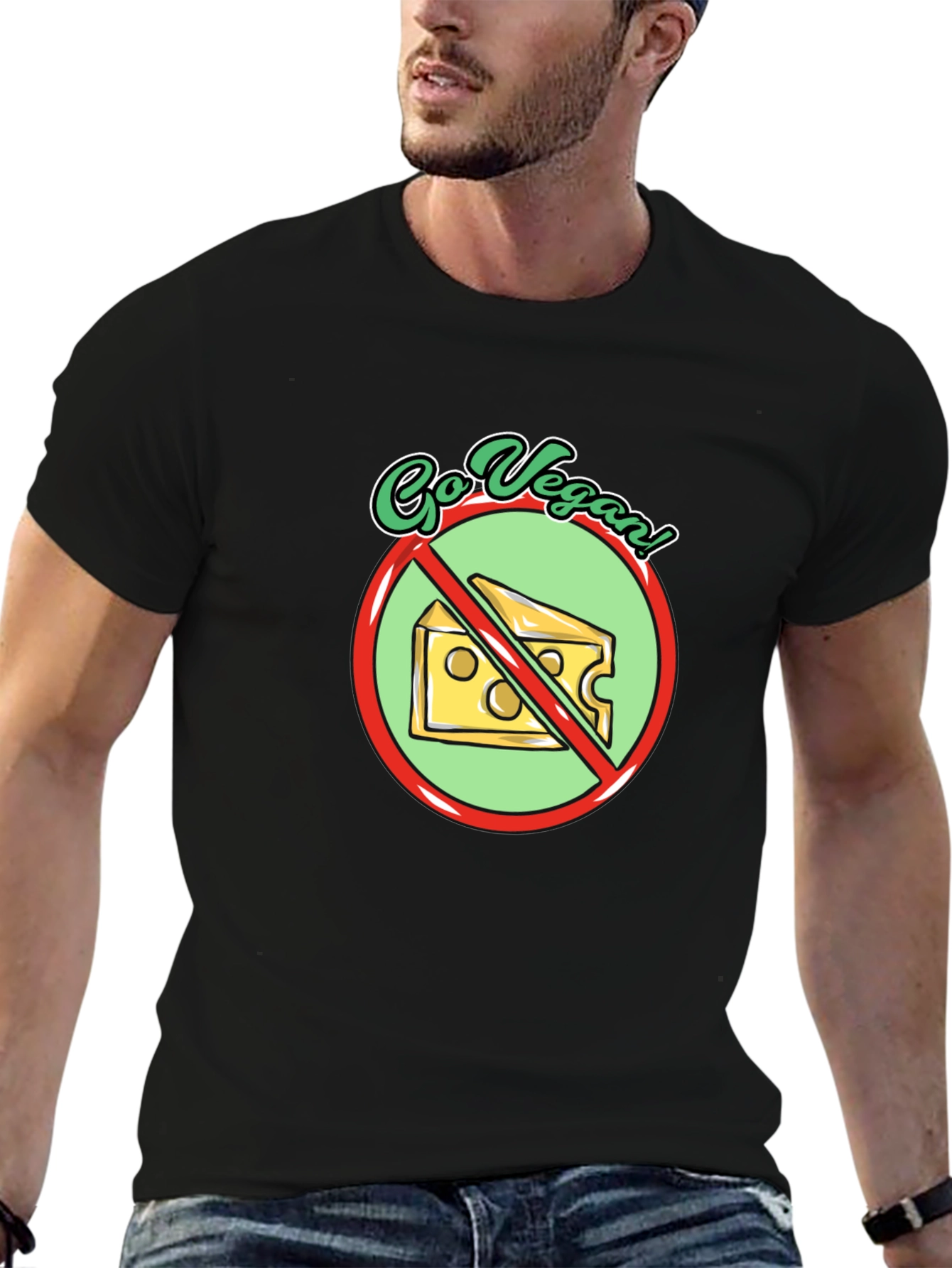 Go Vegan! Cheese Prohibition Graphic Tee
