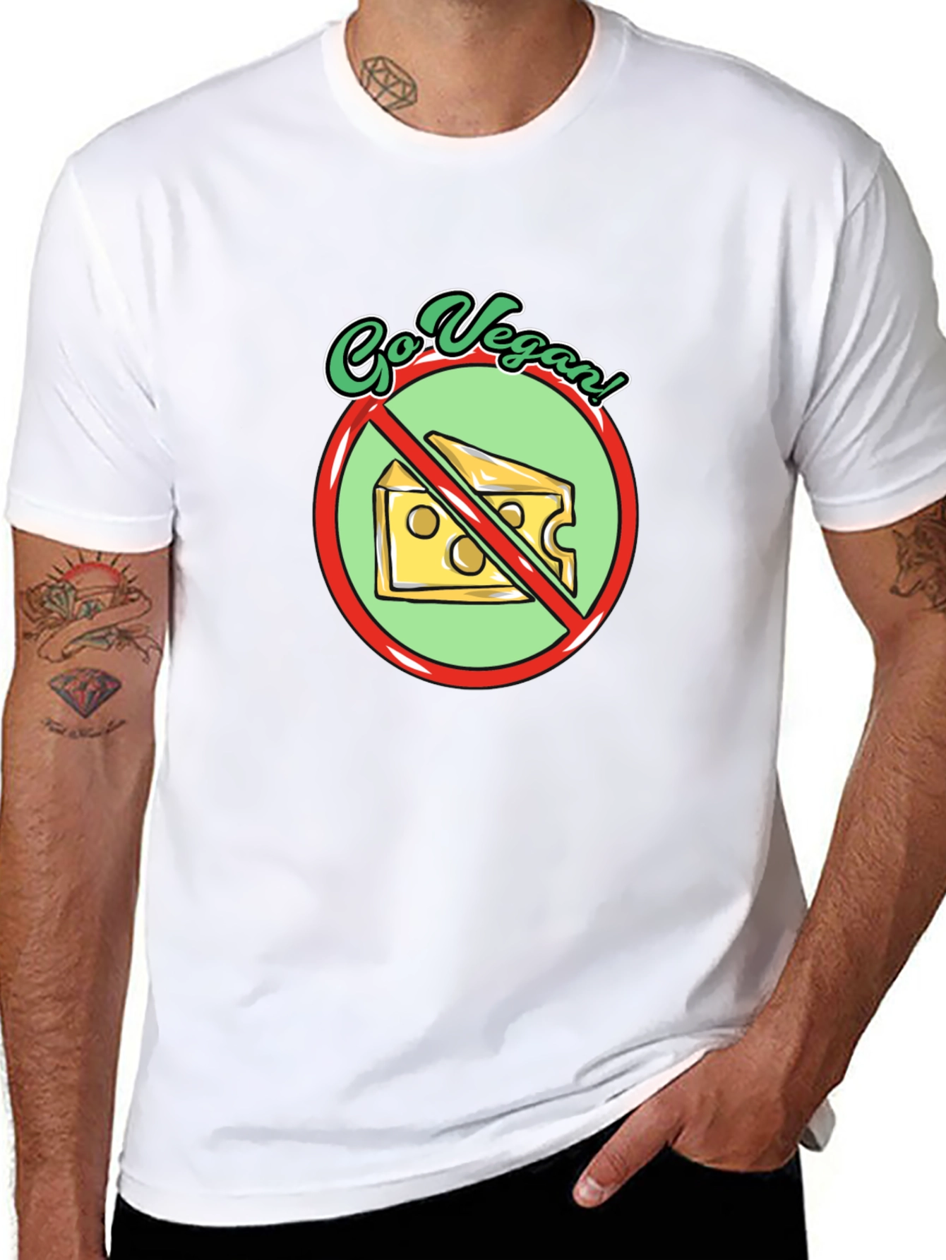 Go Vegan! Cheese Prohibition Graphic Tee