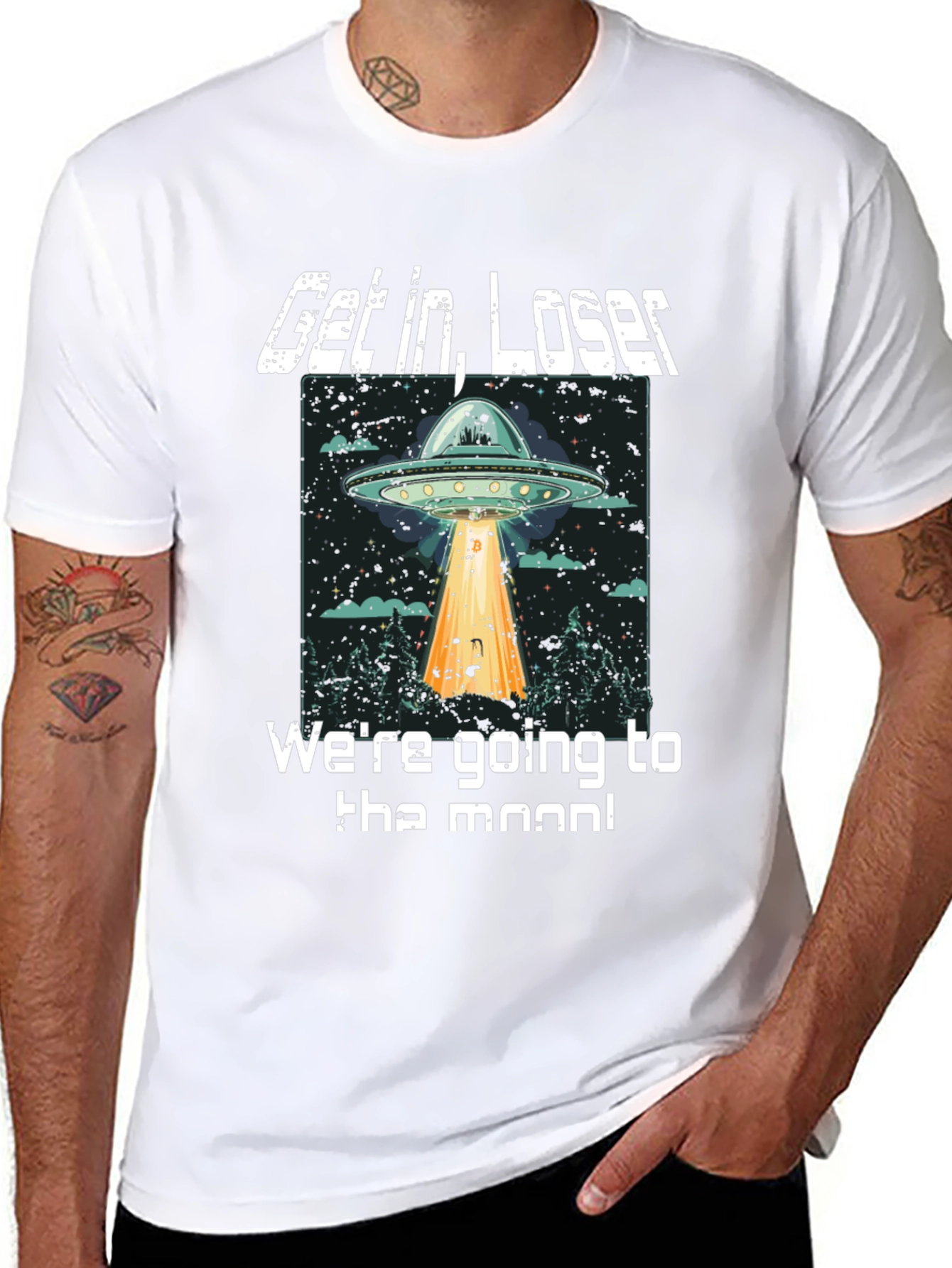 Get In Loser UFO T-Shirt - To The Moon!