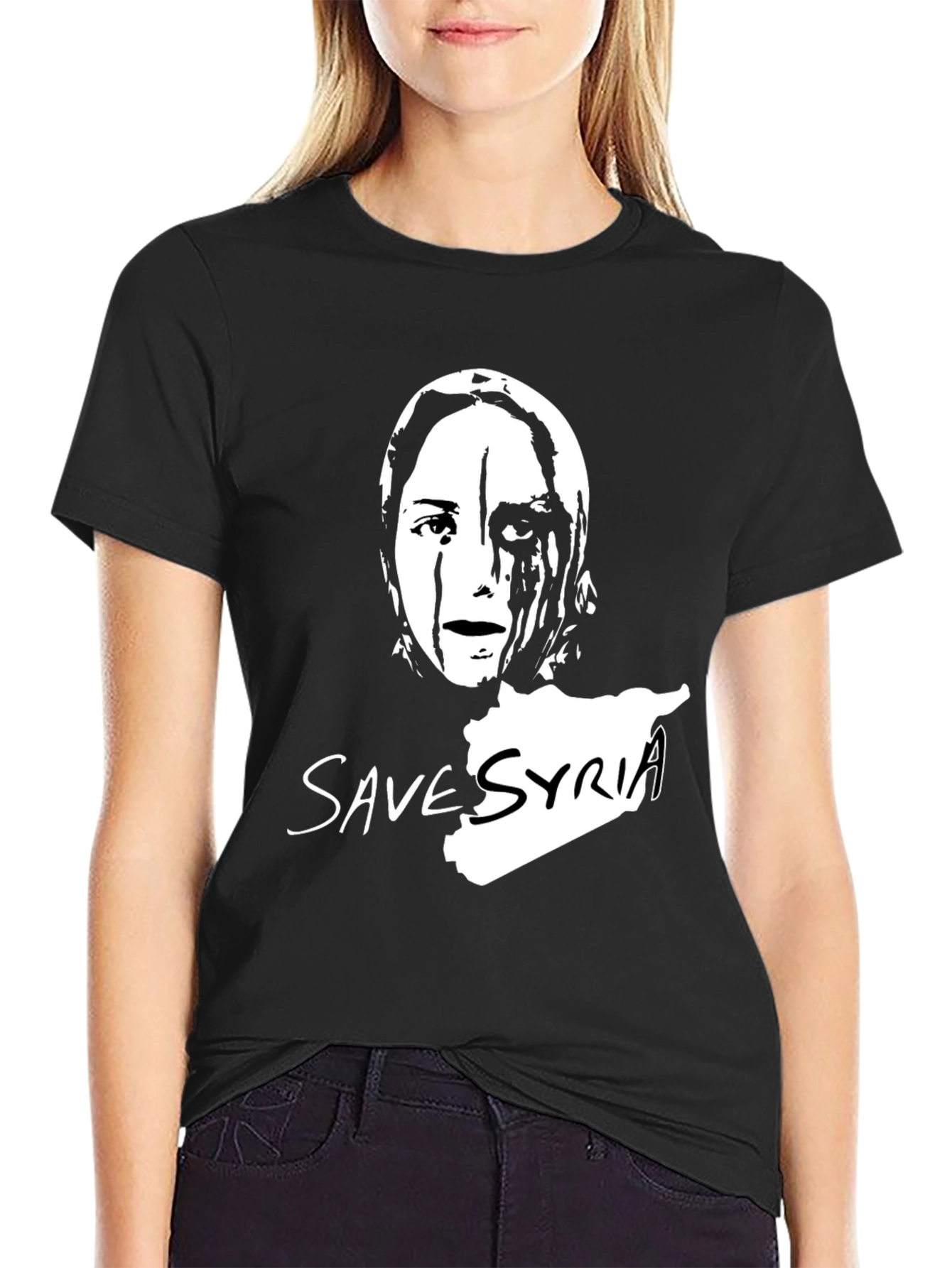 Save Syria Graphic T-Shirt - Black Unisex Tee