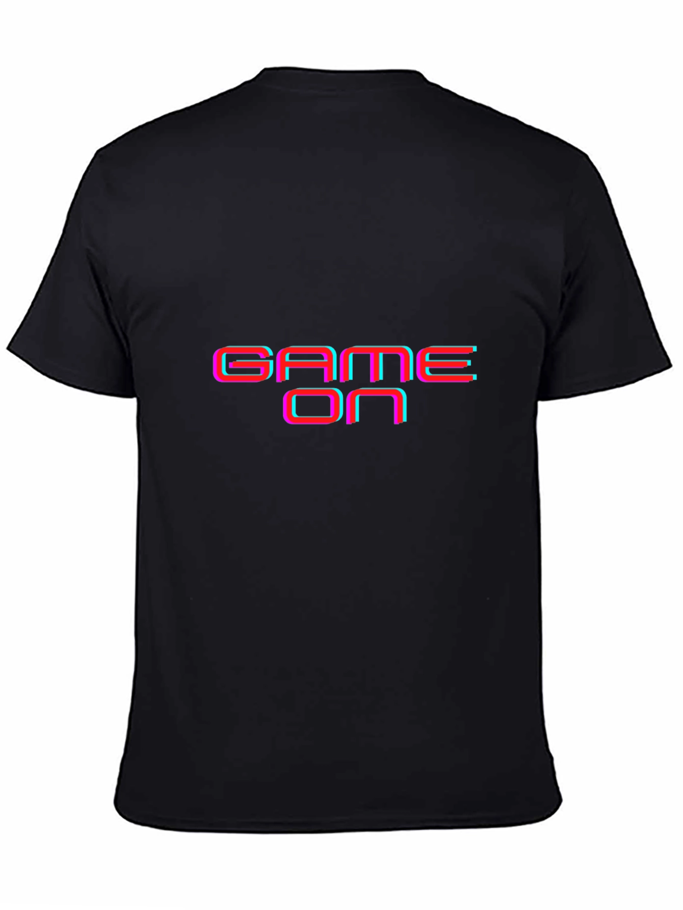 Game On Graphic Print Black T-Shirt
