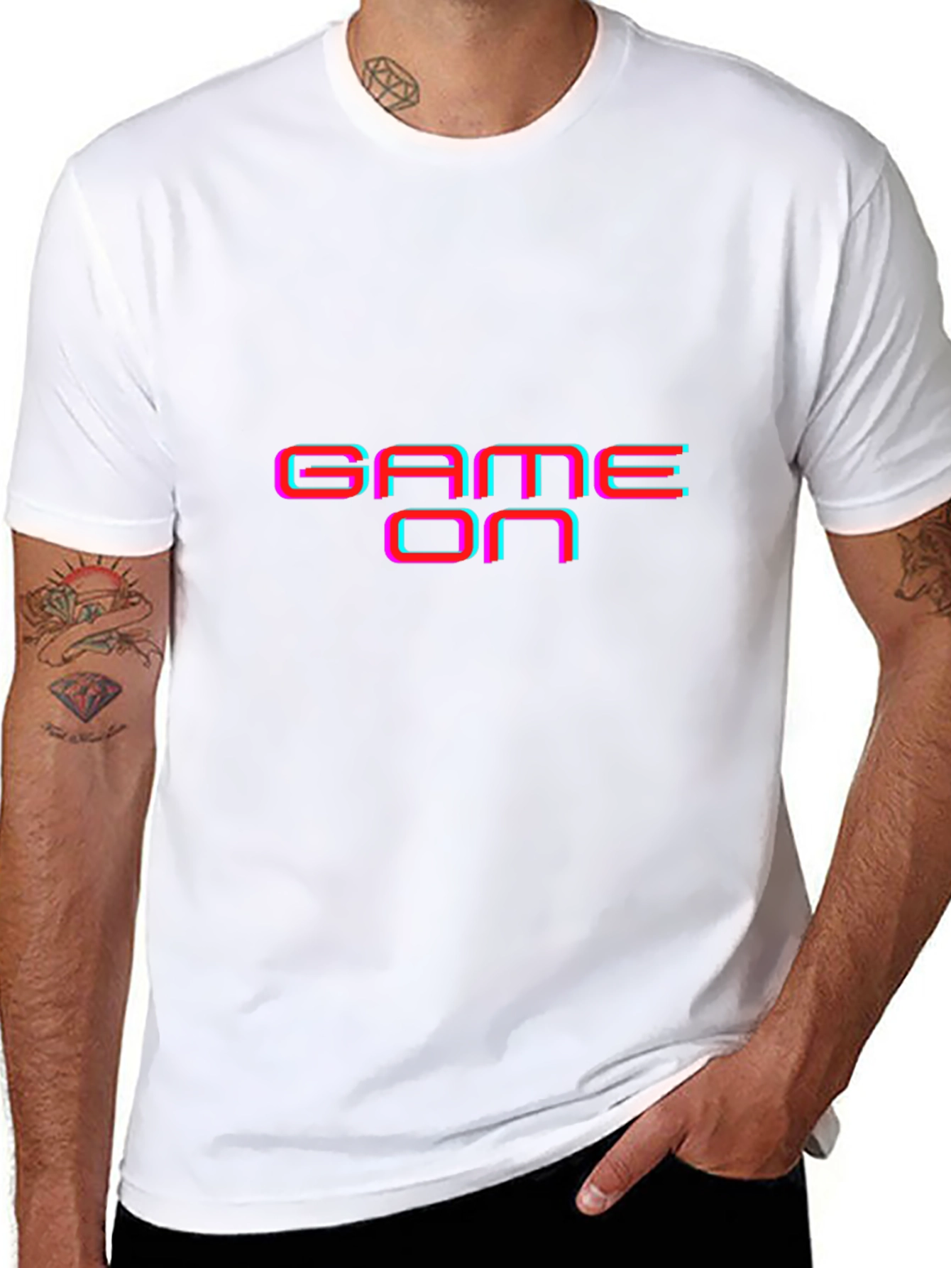 Game On Graphic Print Black T-Shirt