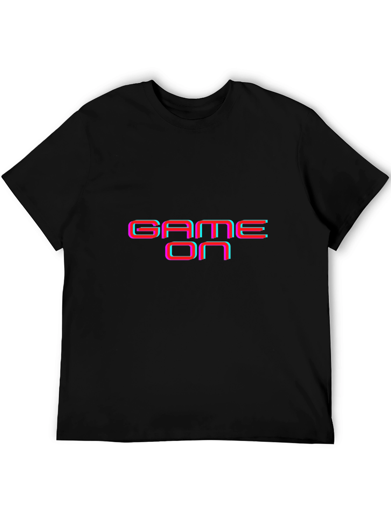 Game On Graphic Print Black T-Shirt