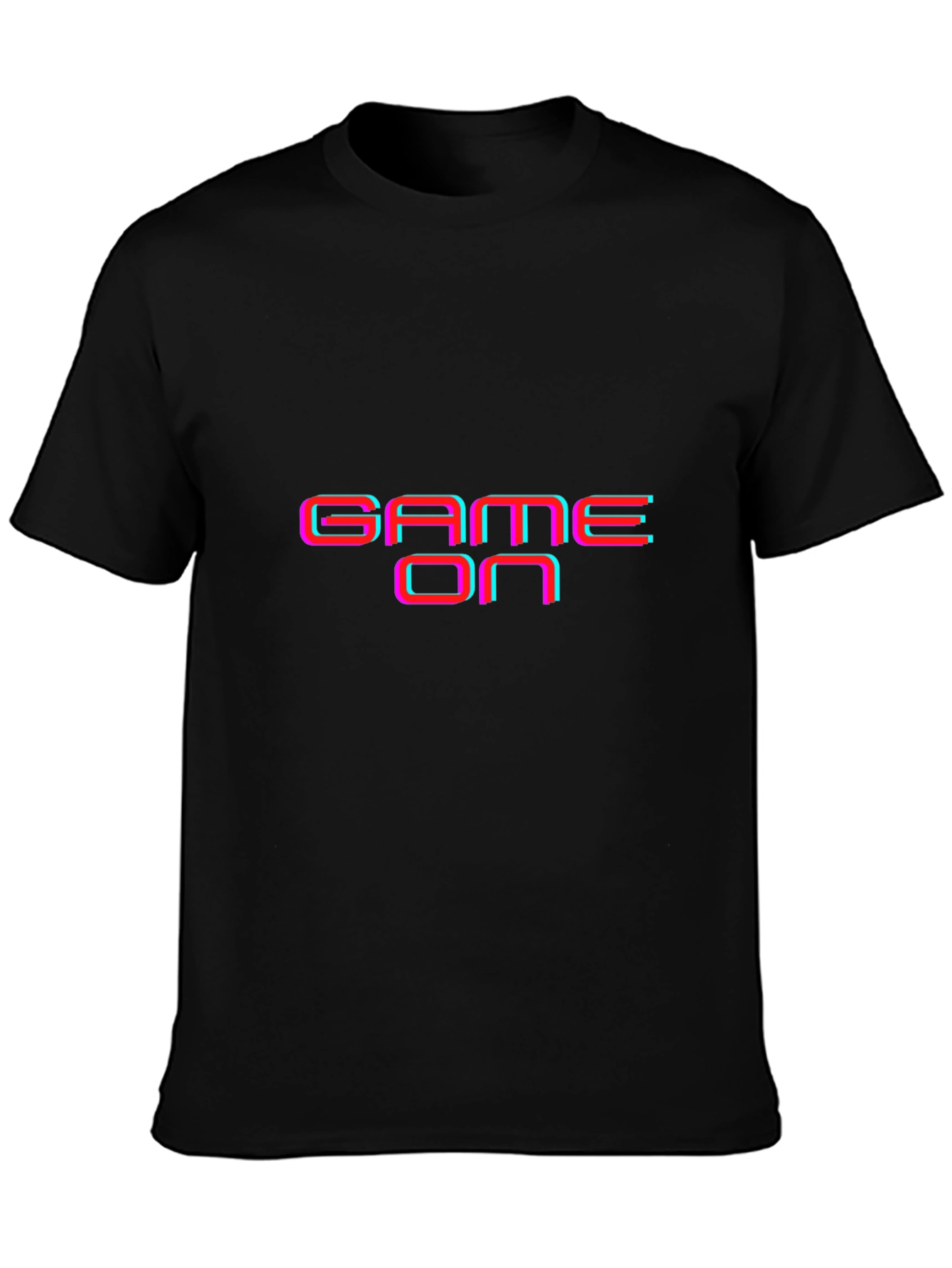 Game On Graphic Print Black T-Shirt