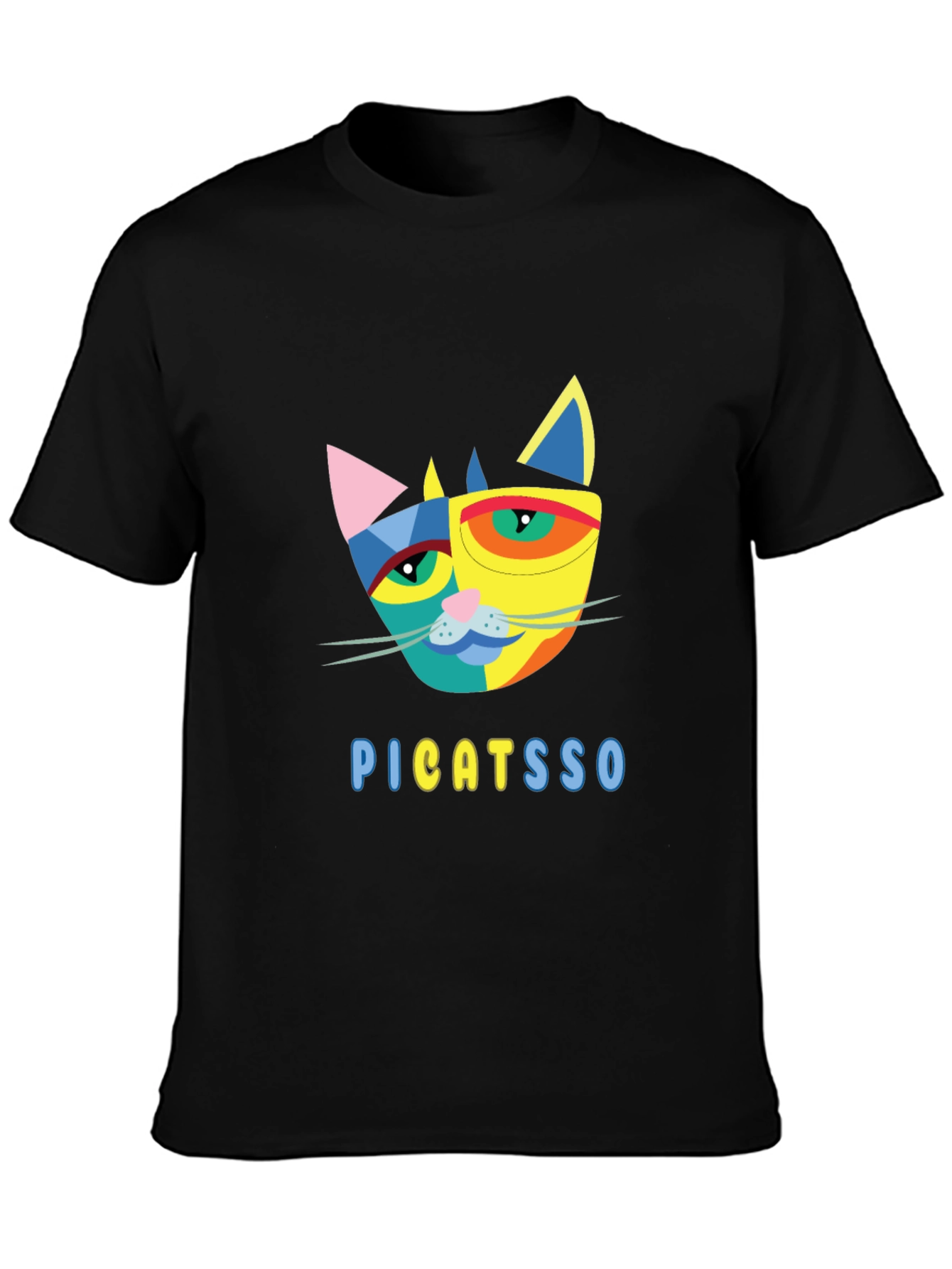 Abstract Cat Graphic Tee - Unique Design!
