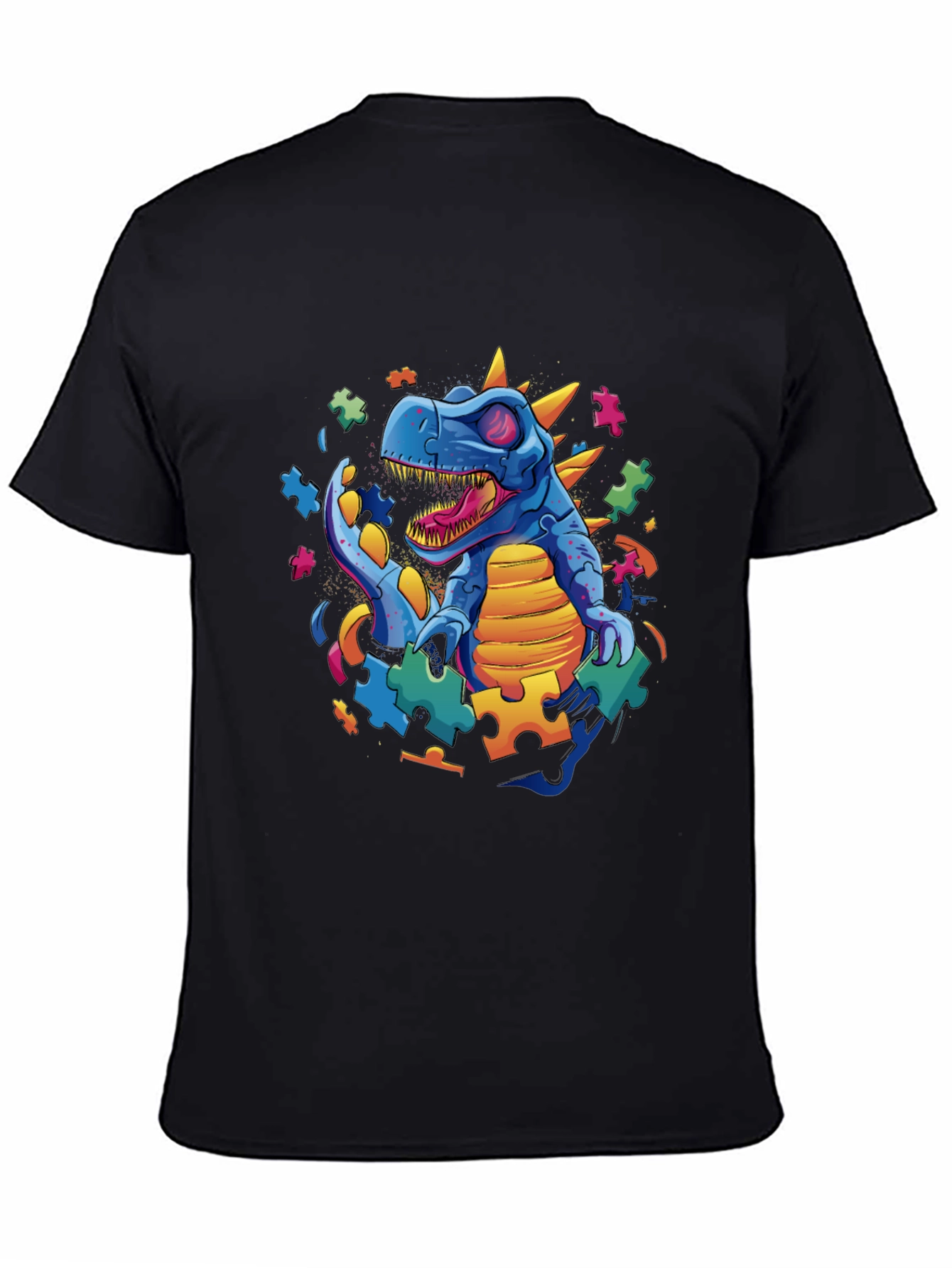 Autism Awareness Dinosaur Puzzle Piece T-Shirt