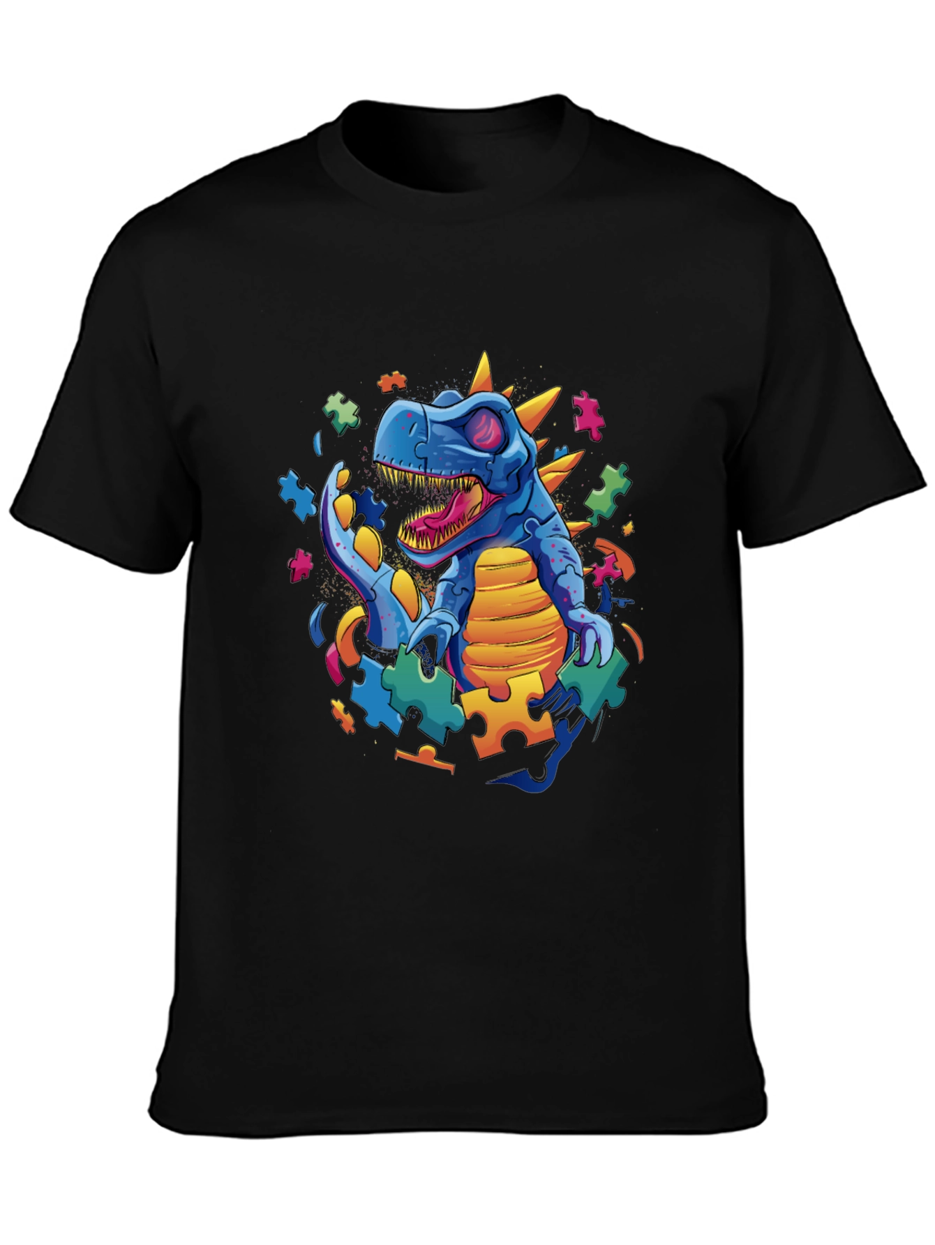 Autism Awareness Dinosaur Puzzle Piece T-Shirt