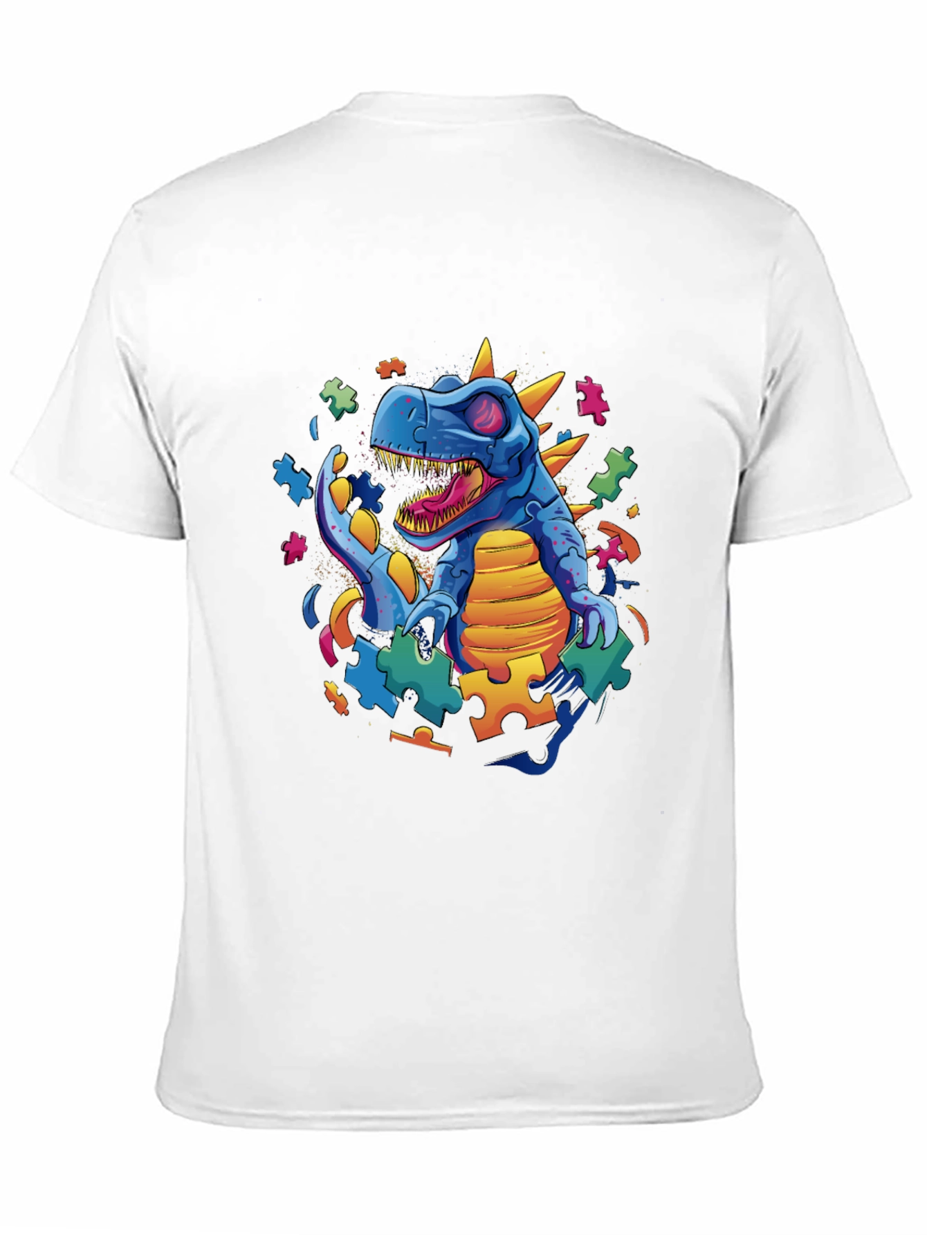 Autism Awareness Dinosaur Puzzle Piece T-Shirt