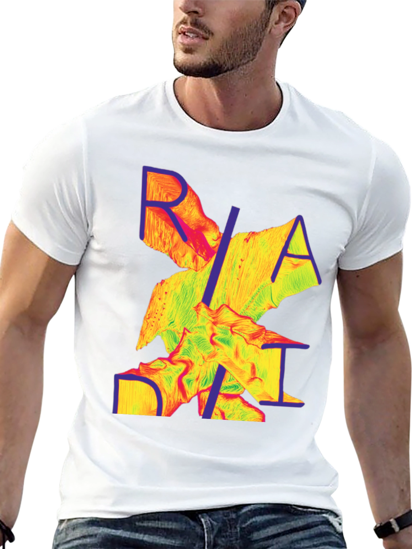 Abstract Graphic Tee - Modern Print Black T-Shirt