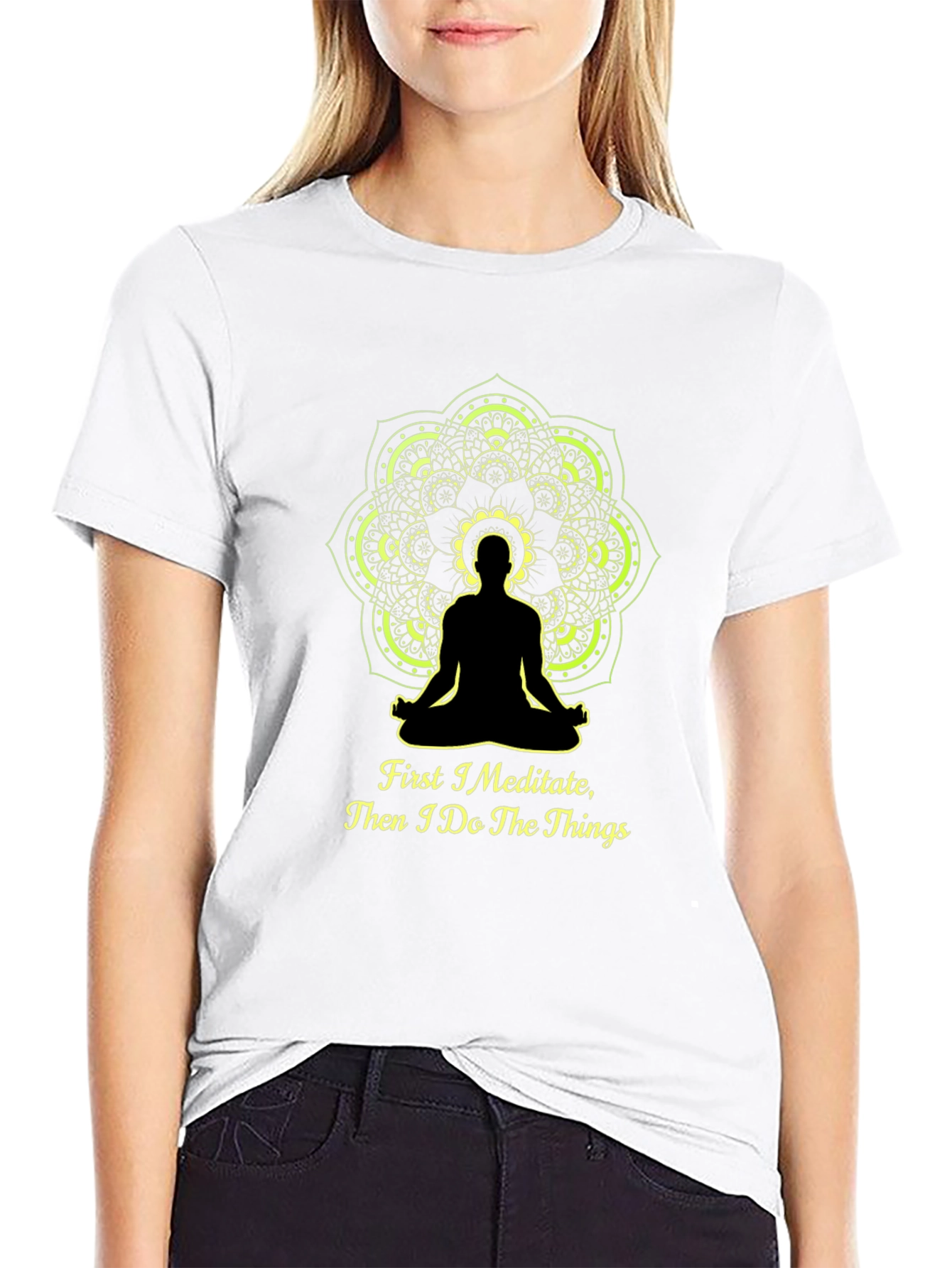 Meditate Then Do T-Shirt - Yoga Mandala