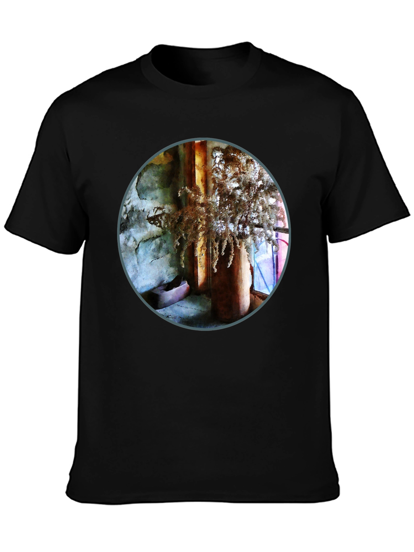 Abstract Art Print Crew Neck T-Shirt