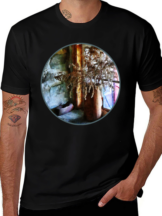 Abstract Art Print Crew Neck T-Shirt