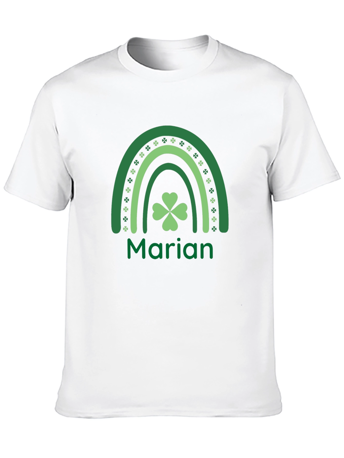 Marian St. Patricks Day Rainbow Shamrock T-Shirt