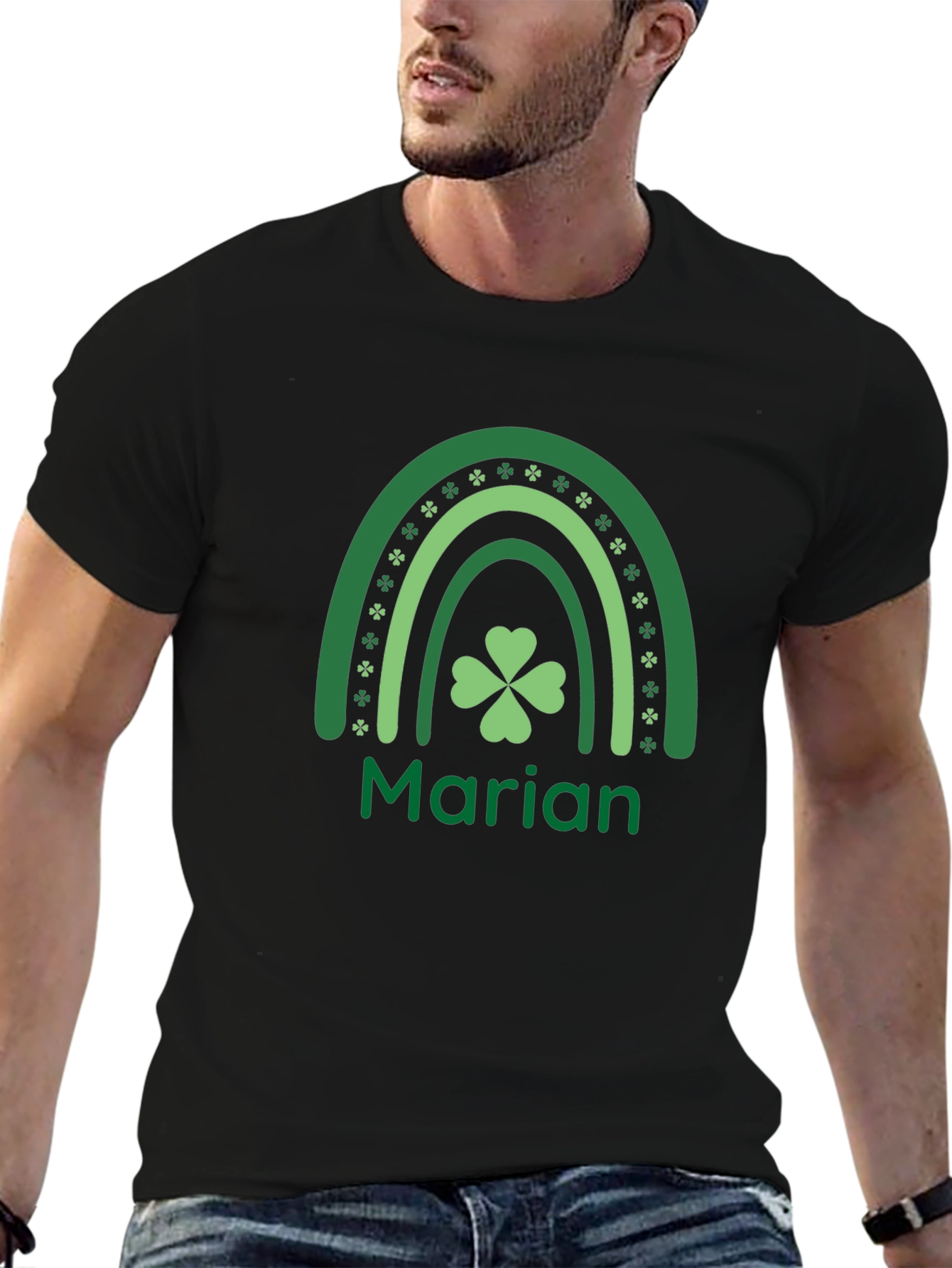 Marian St. Patricks Day Rainbow Shamrock T-Shirt
