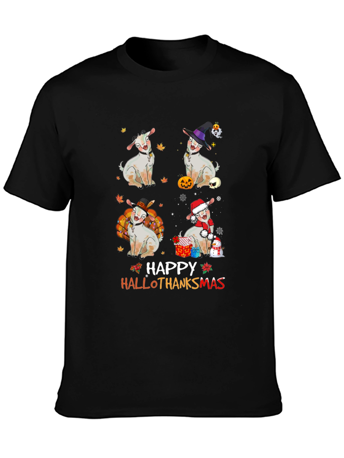 Happy Hallothanksmas Goat T-Shirt