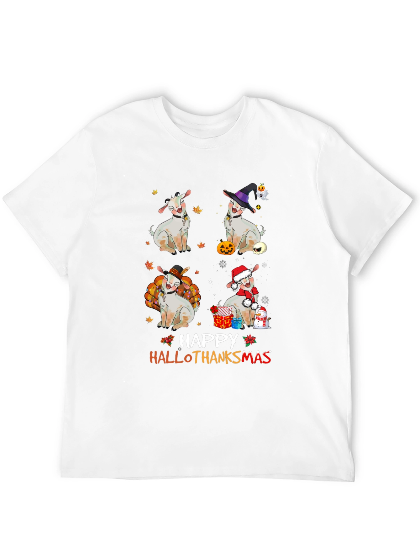 Happy Hallothanksmas Goat T-Shirt
