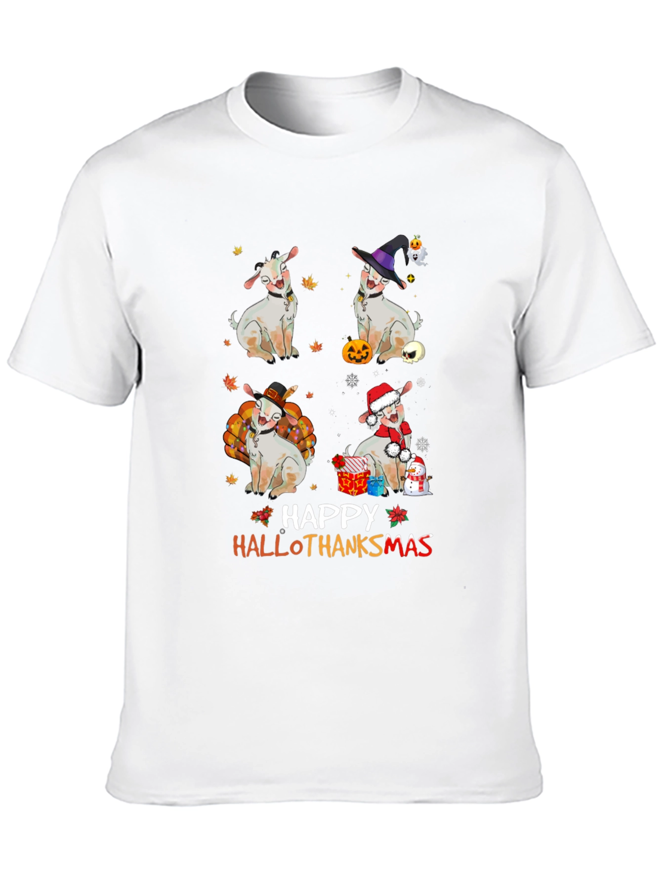 Happy Hallothanksmas Goat T-Shirt