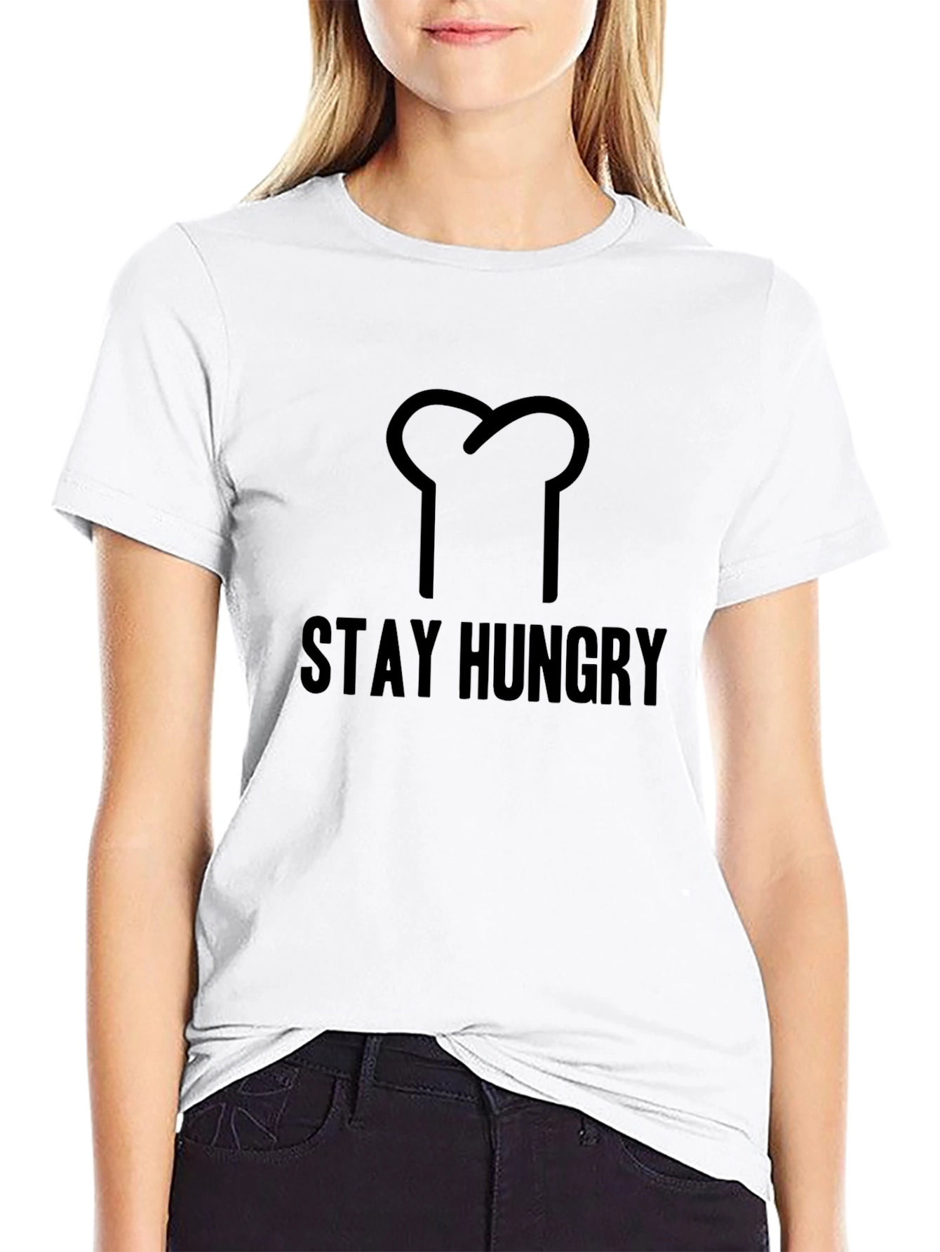Stay Hungry Graphic T-Shirt - Black