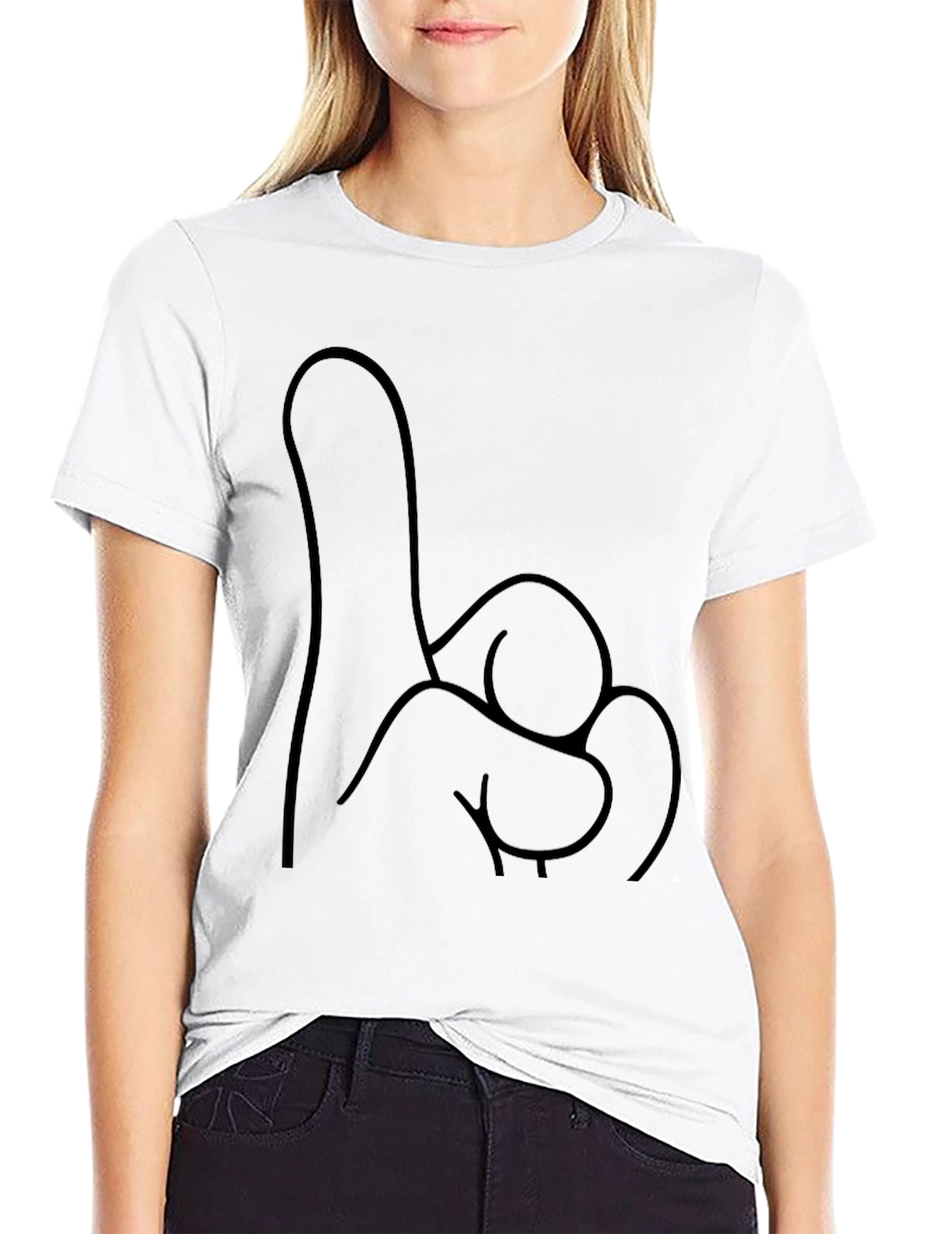 Novelty One Finger Salute T-Shirt