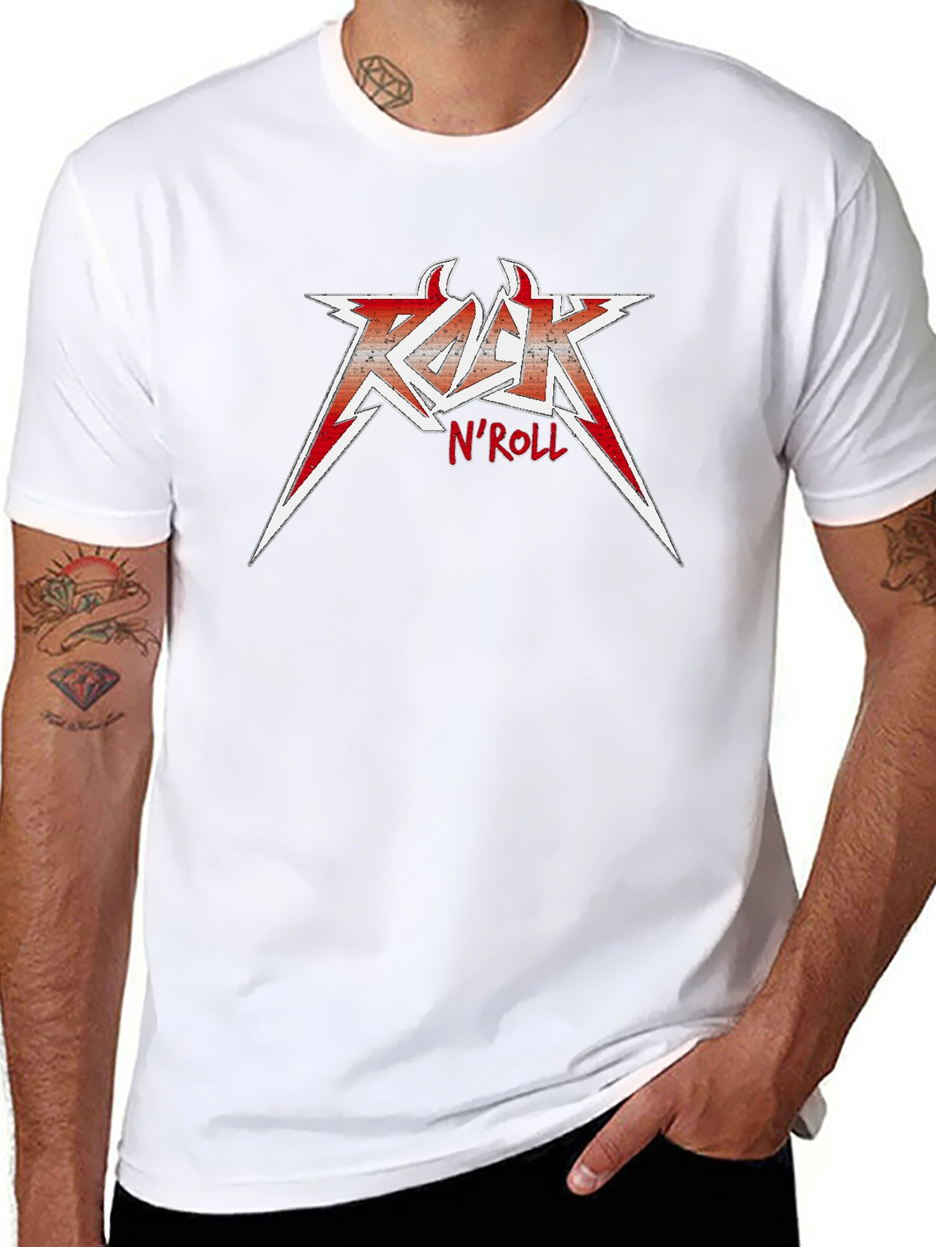 Rock N Roll Graphic Tee - Black T-Shirt