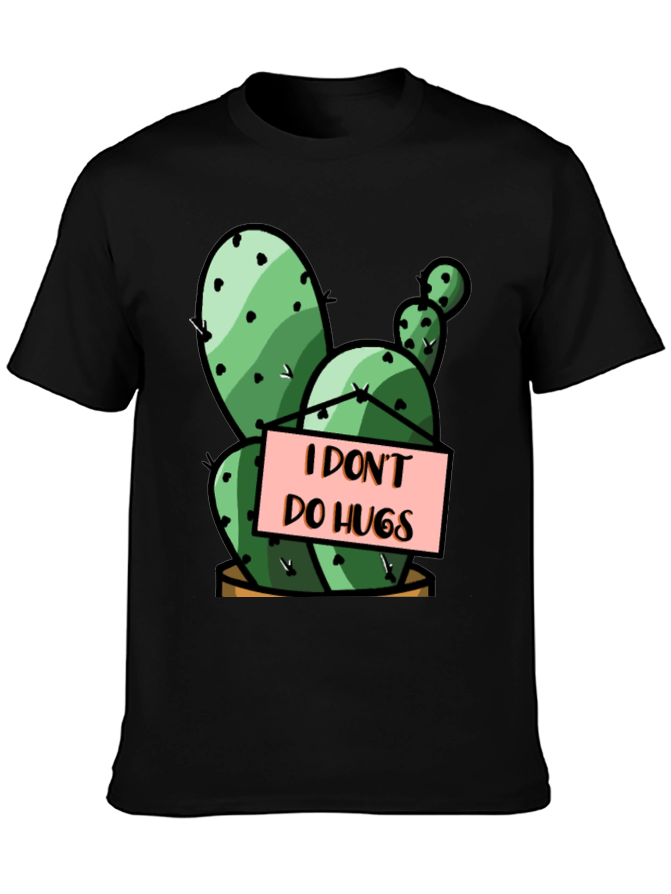 I Dont Do Hugs Cactus T-Shirt Funny Introvert Tee