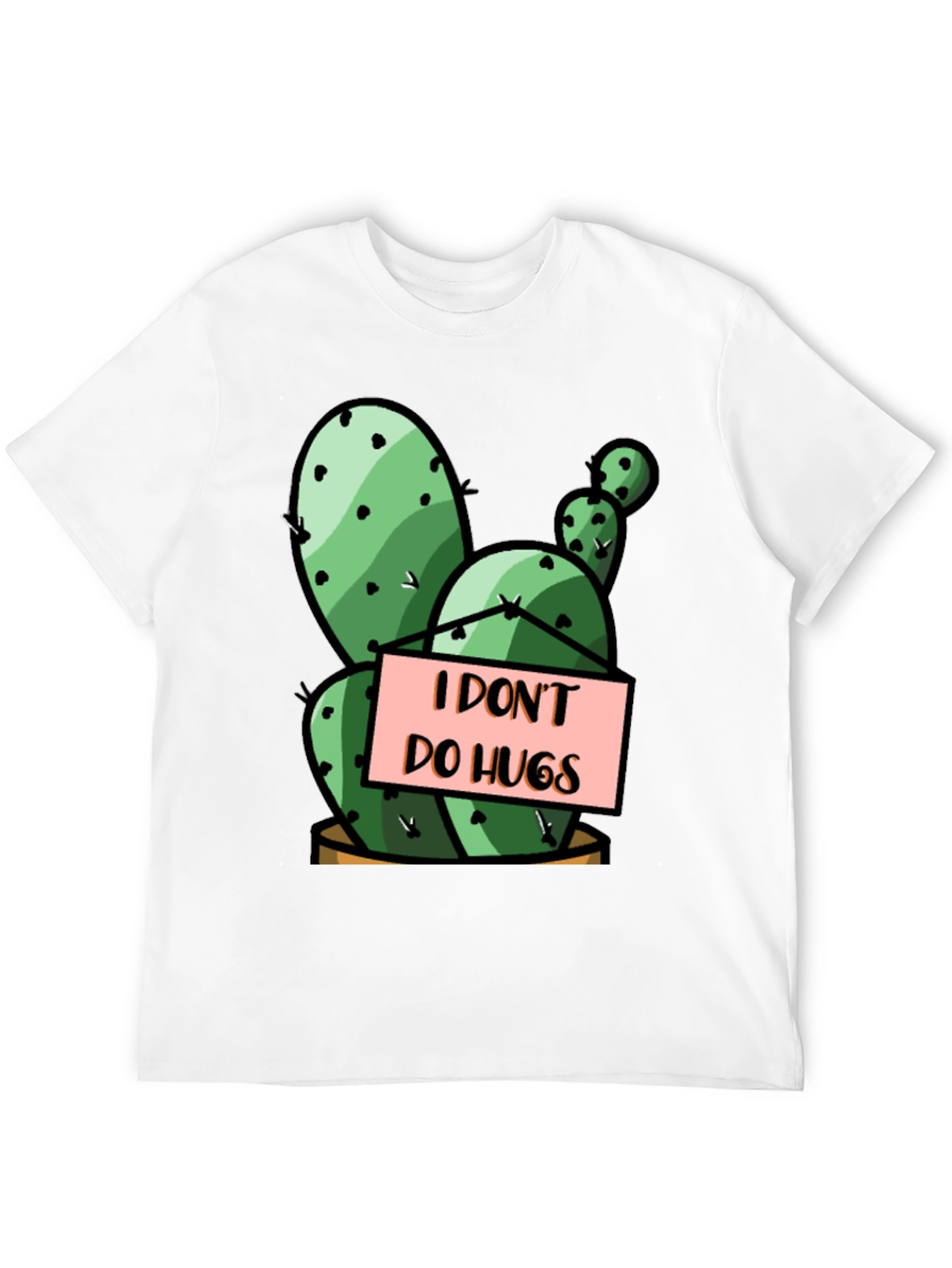 I Dont Do Hugs Cactus T-Shirt Funny Introvert Tee