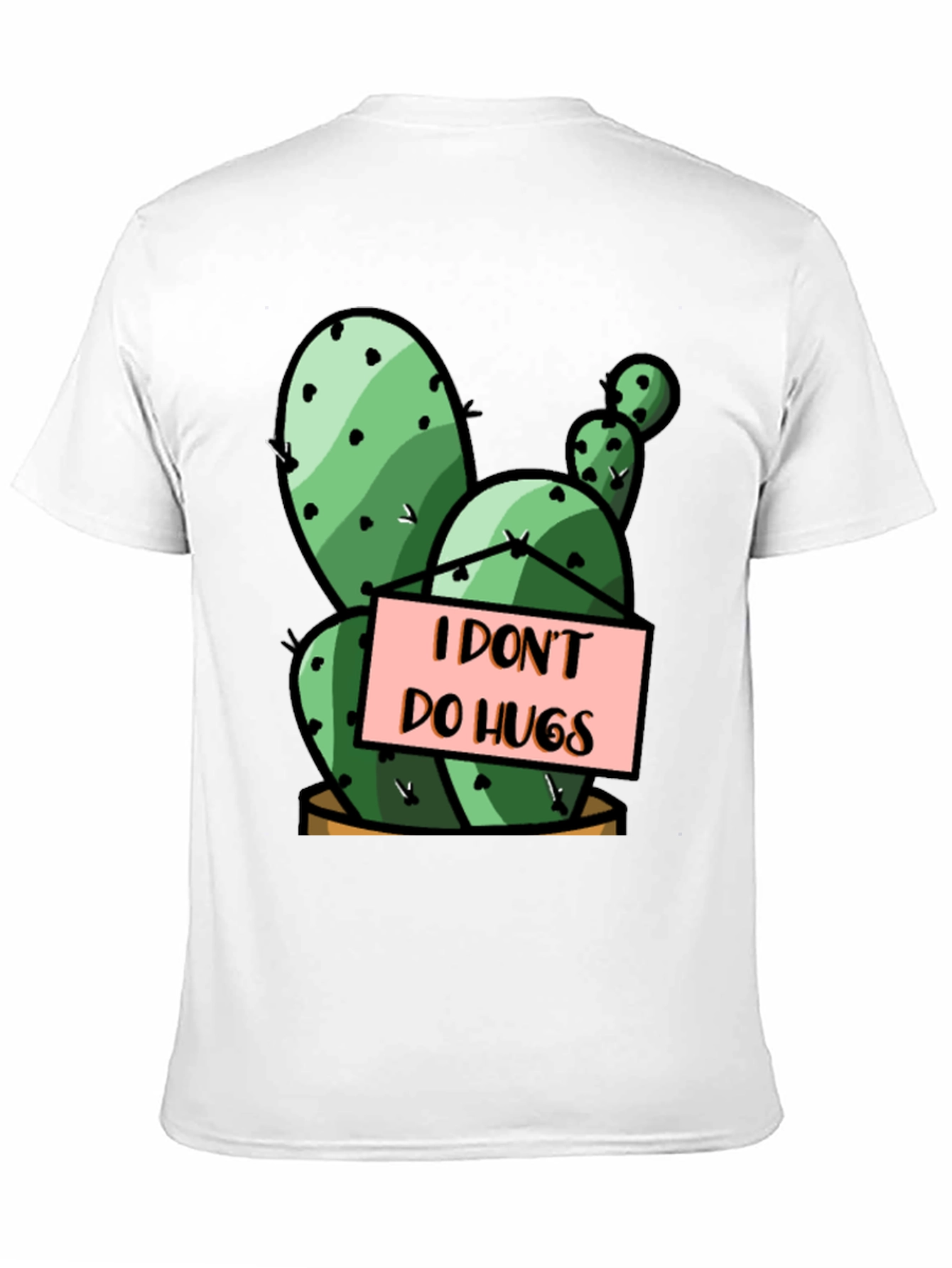 I Dont Do Hugs Cactus T-Shirt Funny Introvert Tee