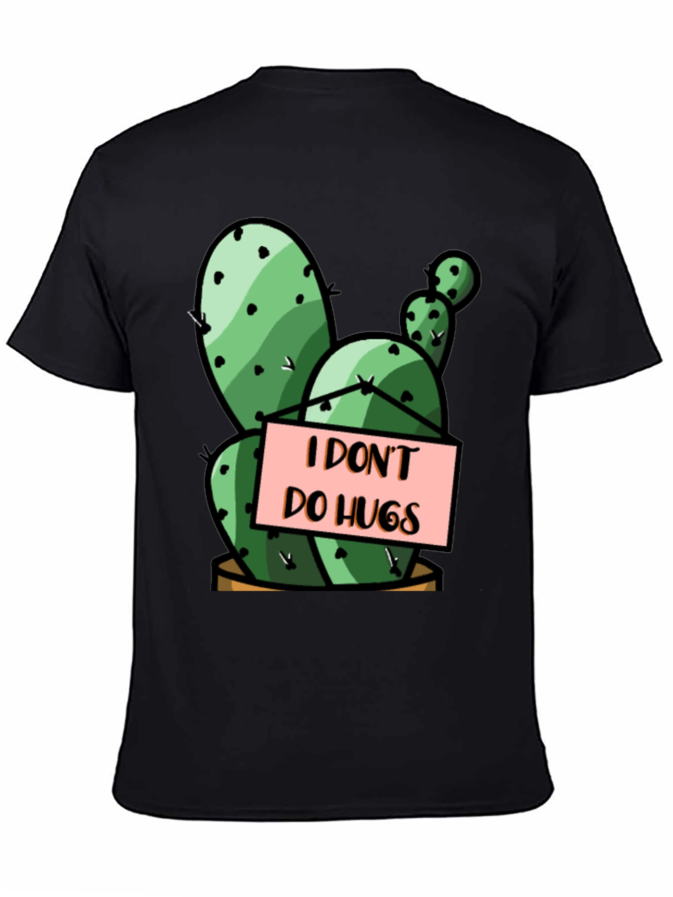 I Dont Do Hugs Cactus T-Shirt Funny Introvert Tee