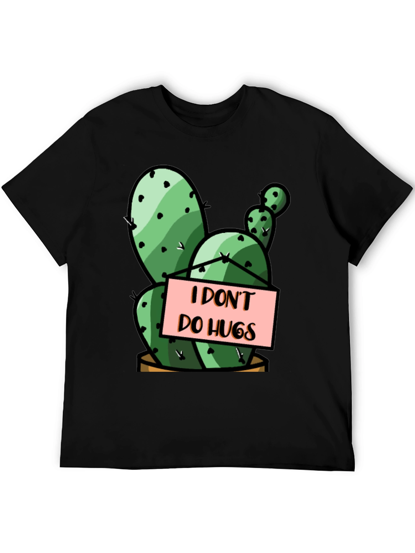 I Dont Do Hugs Cactus T-Shirt Funny Introvert Tee