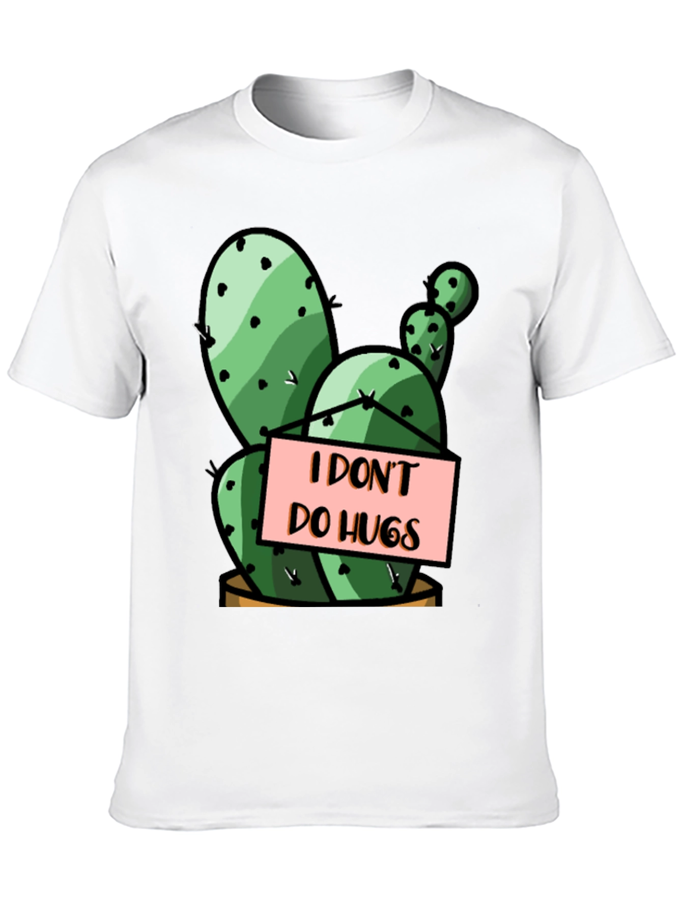 I Dont Do Hugs Cactus T-Shirt Funny Introvert Tee