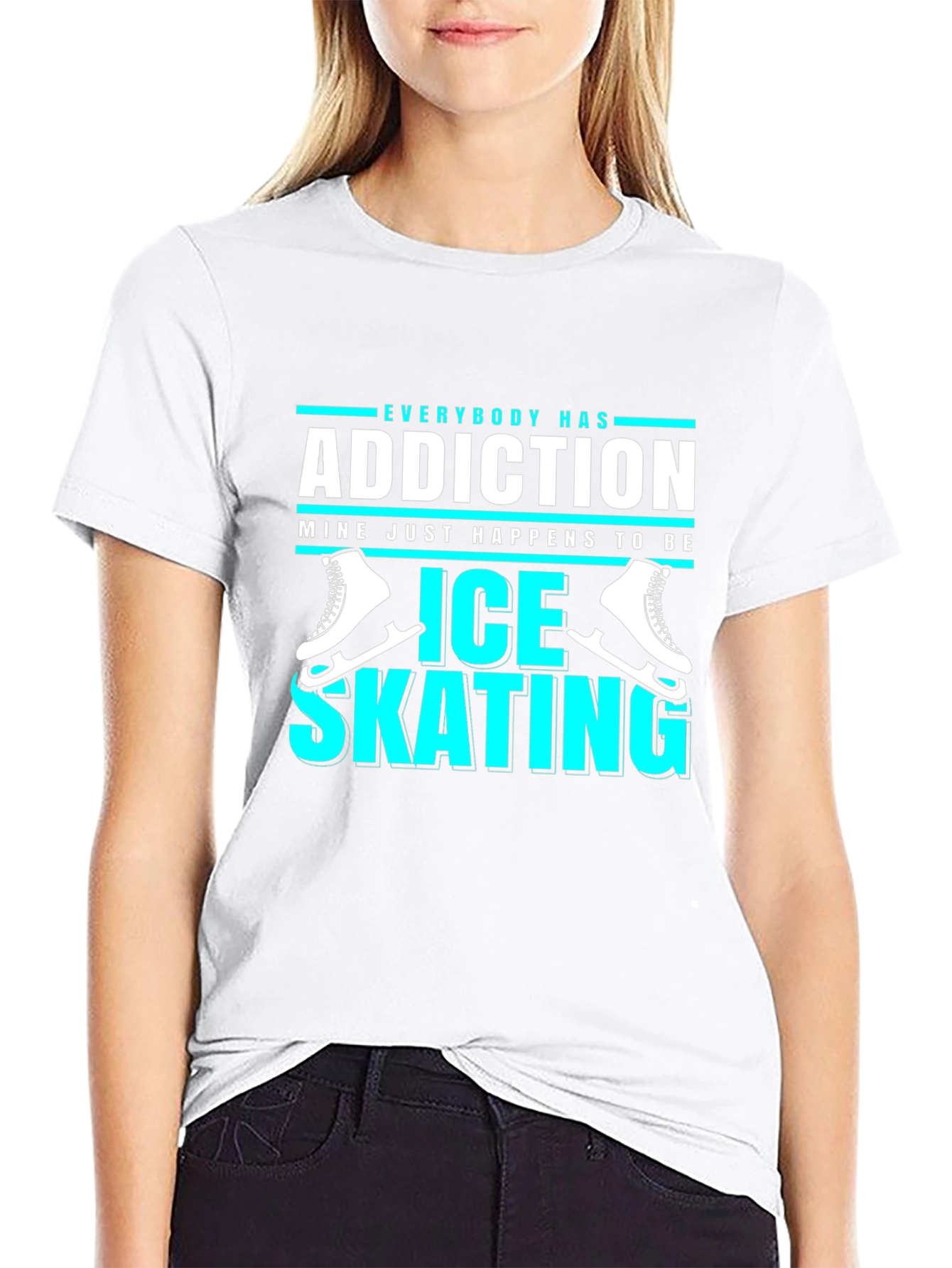 Ice Skating Addiction Graphic Tee