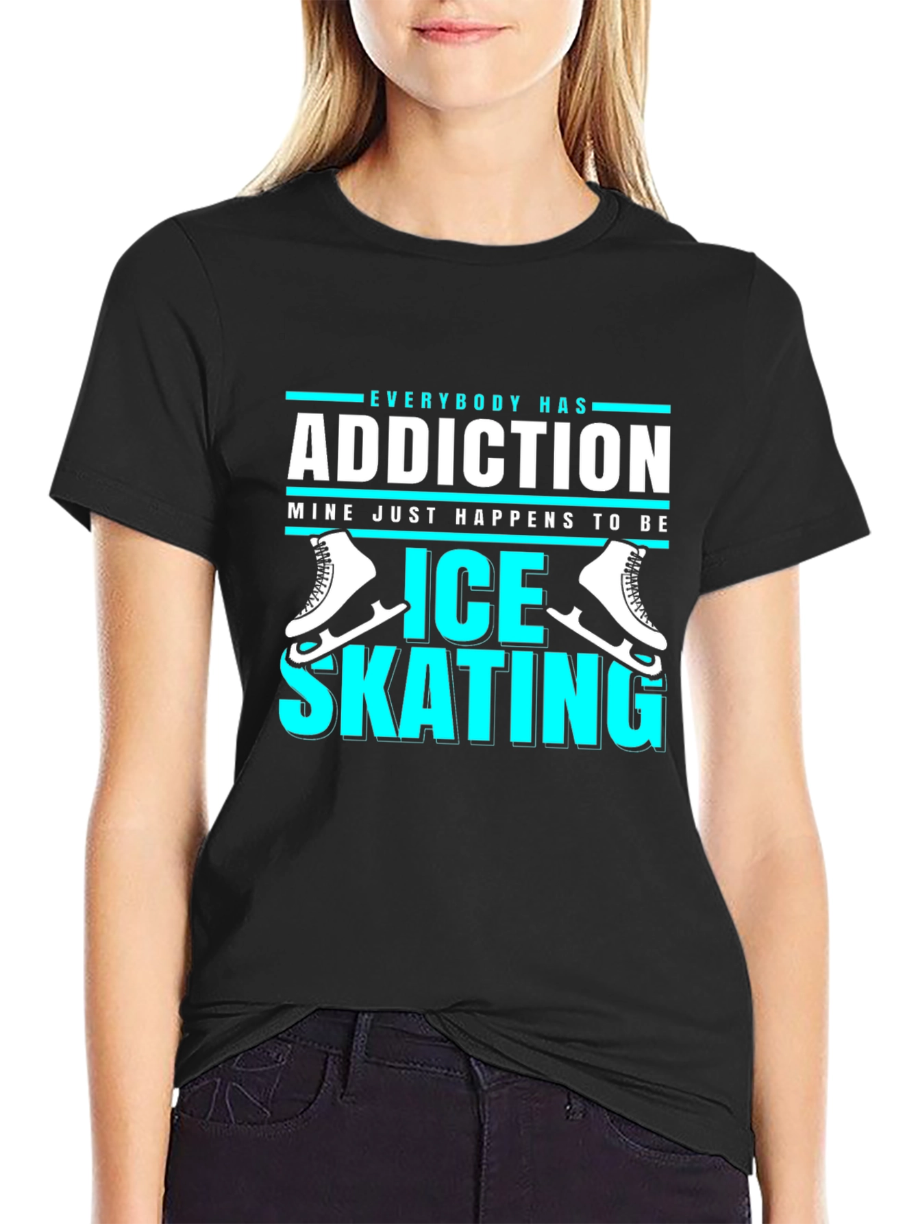Ice Skating Addiction Graphic Tee