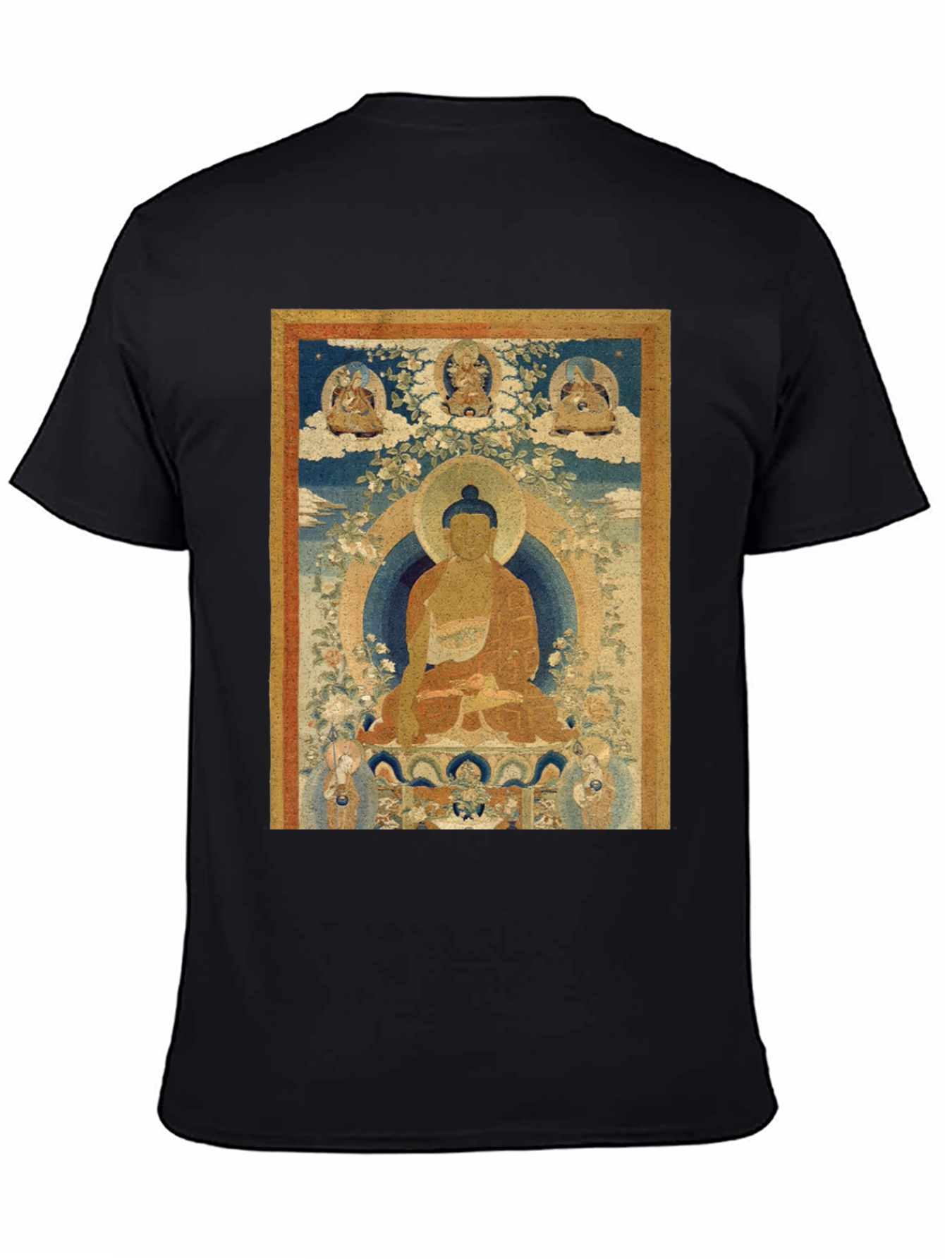 Buddha Art Print Black T-Shirt