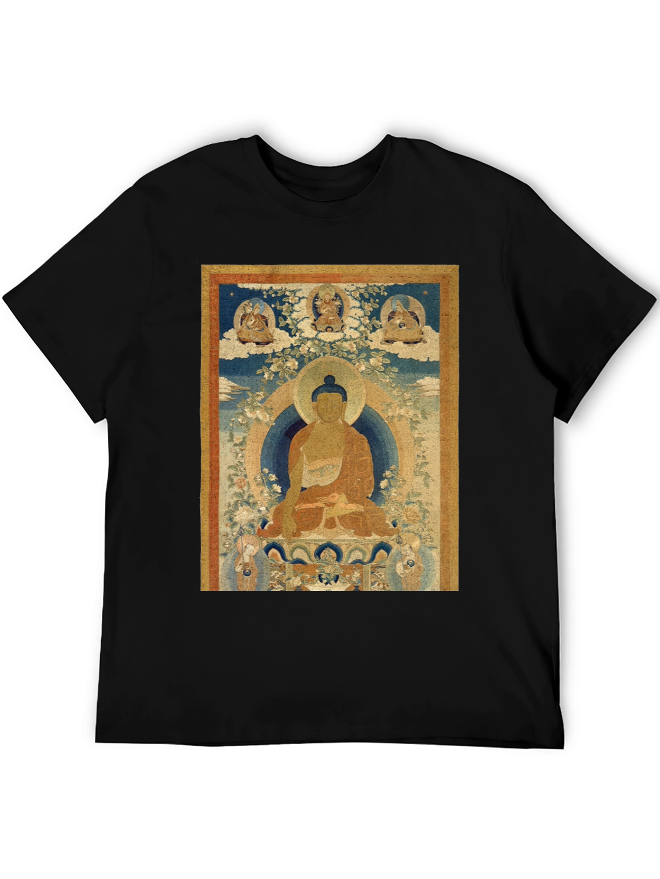 Buddha Art Print Black T-Shirt