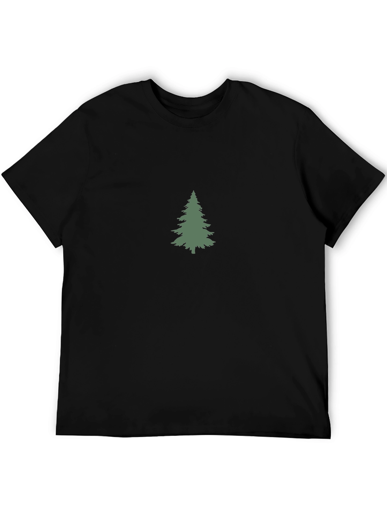 Evergreen Tree Graphic T-Shirt - Black