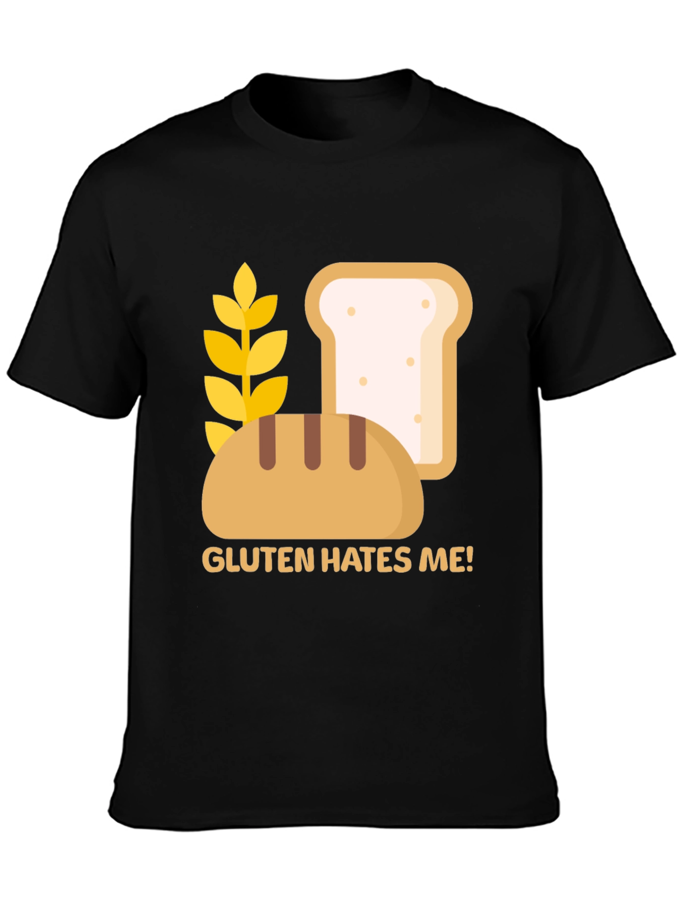 Gluten Hates Me! Graphic T-Shirt